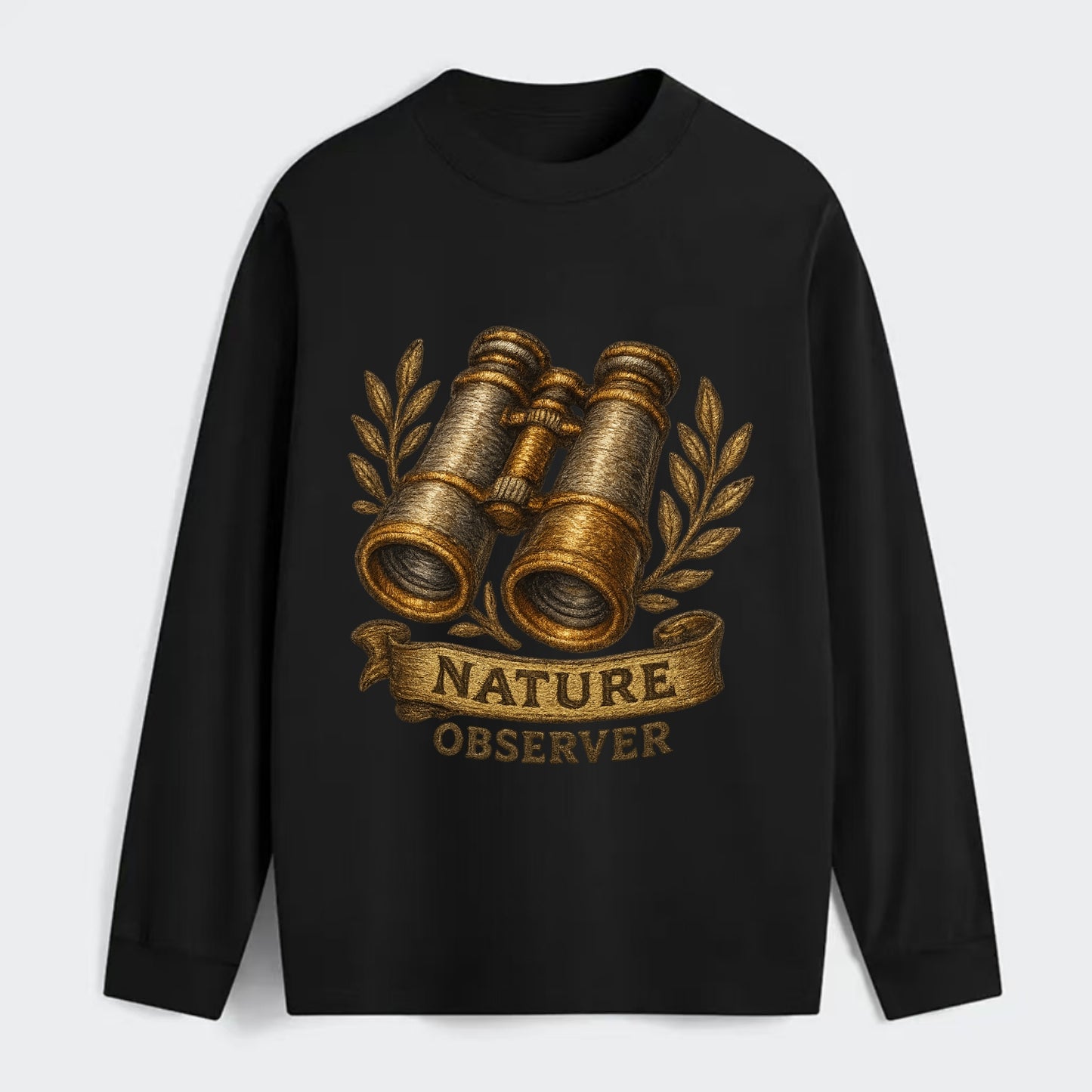 Binoculars for birdwatching - nature observer - Classic Long Sleeve Shirt - Black