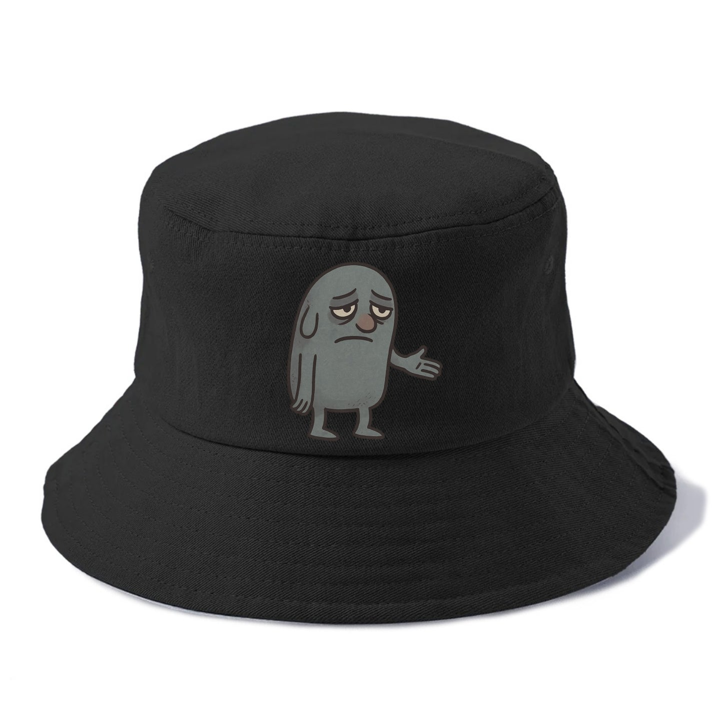 FOLLOWERS ARE GHOSTS | Transparent crowd following nobody - Bucket Hat - Black