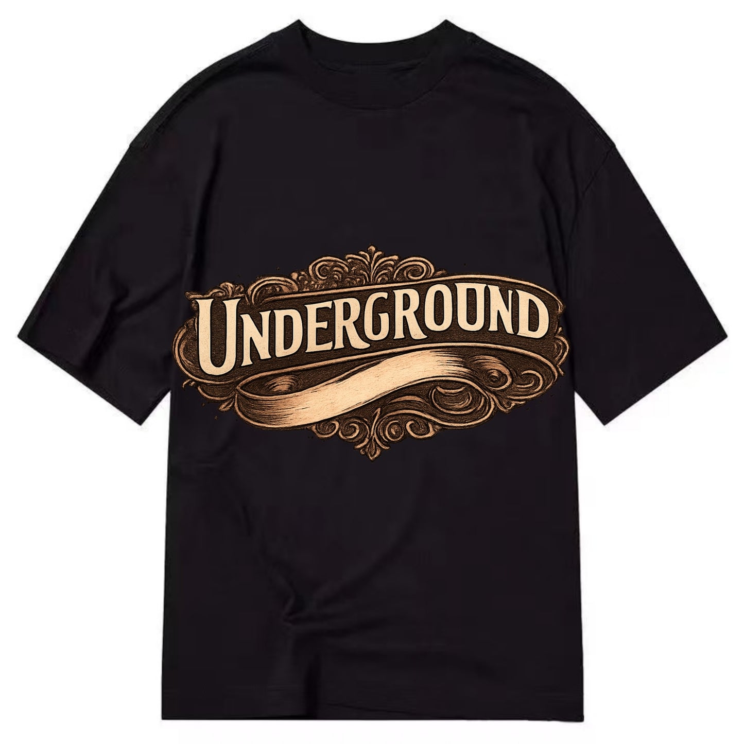 Bold typography design - "UNDERGROUND" - hidden scene, alternative - Classic T-shirt - Black