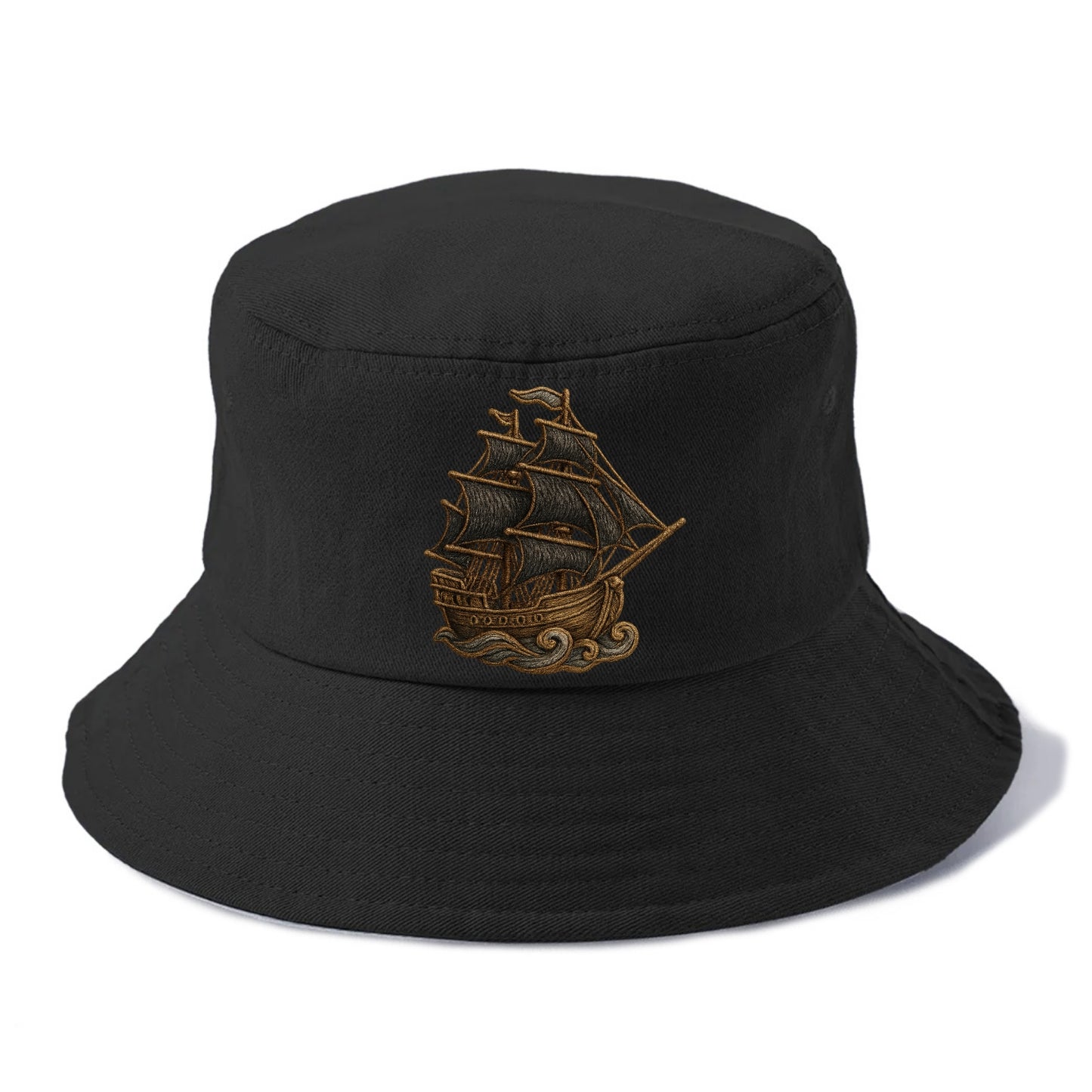 Pirate Ship - Bucket Hat - Black