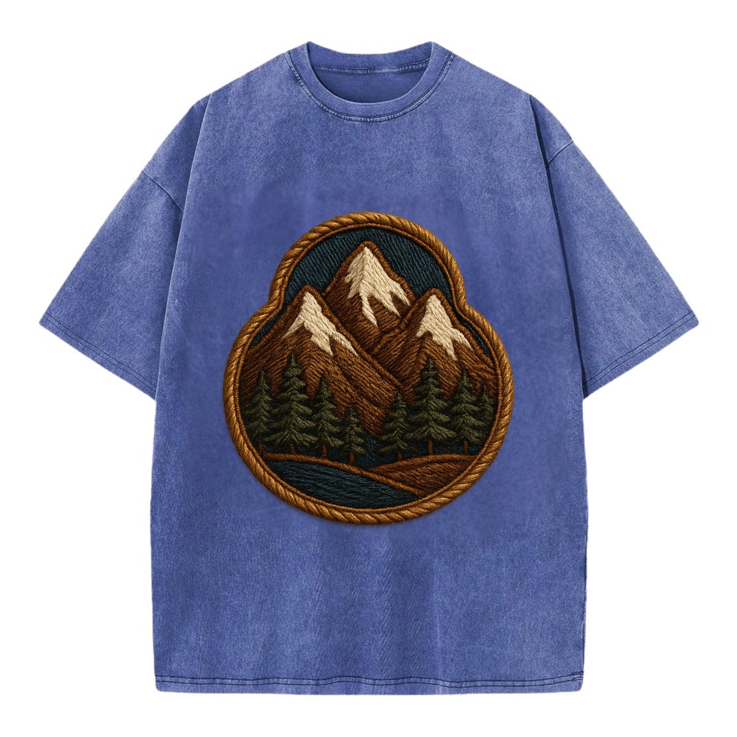 Mountain Range - Vintage T-shirt - Blue