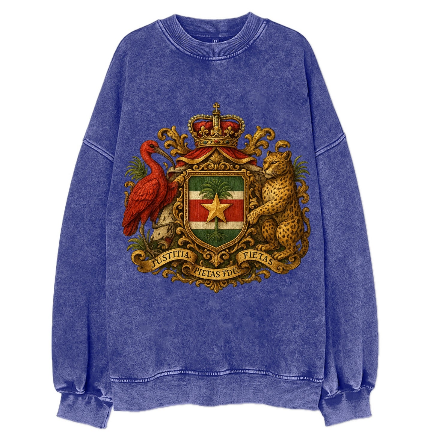 Suriname Star Emblem - Vintage Sweatshirt - Blue