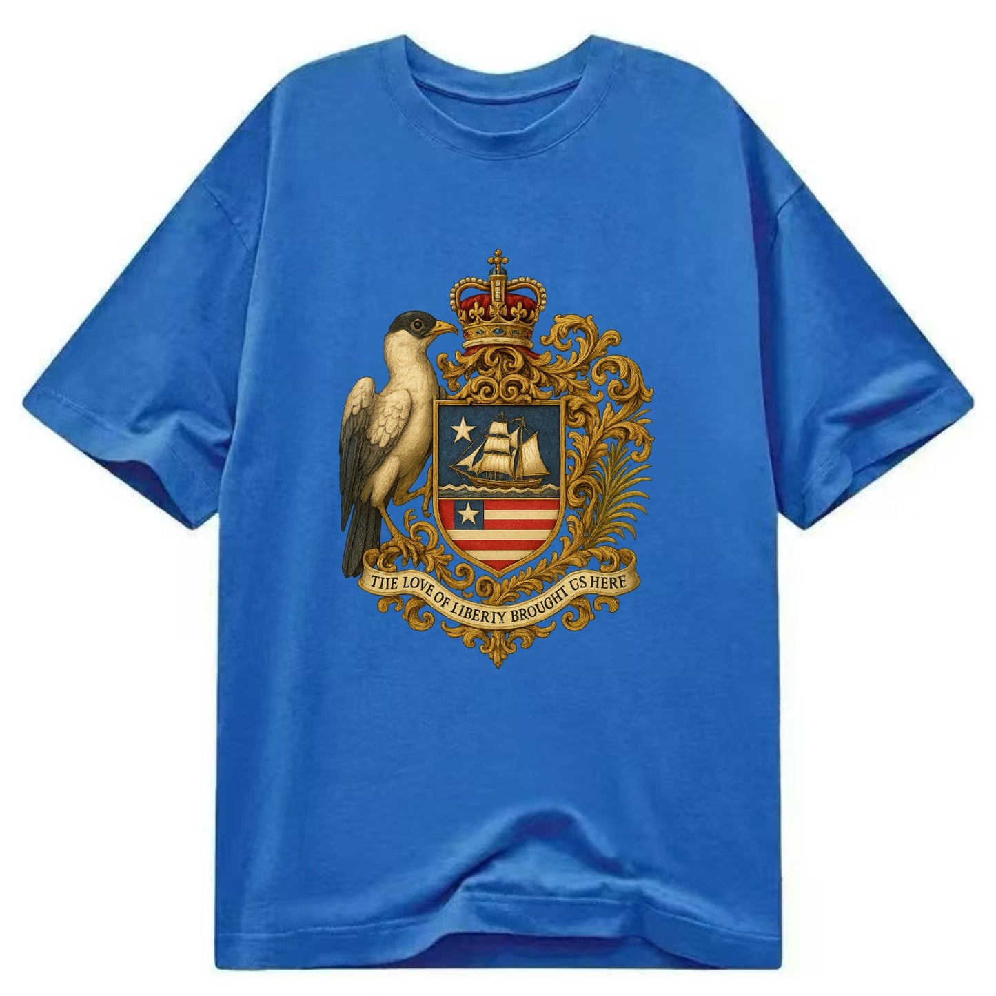 Liberia Pepper Bird Emblem - Classic T-shirt - Blue