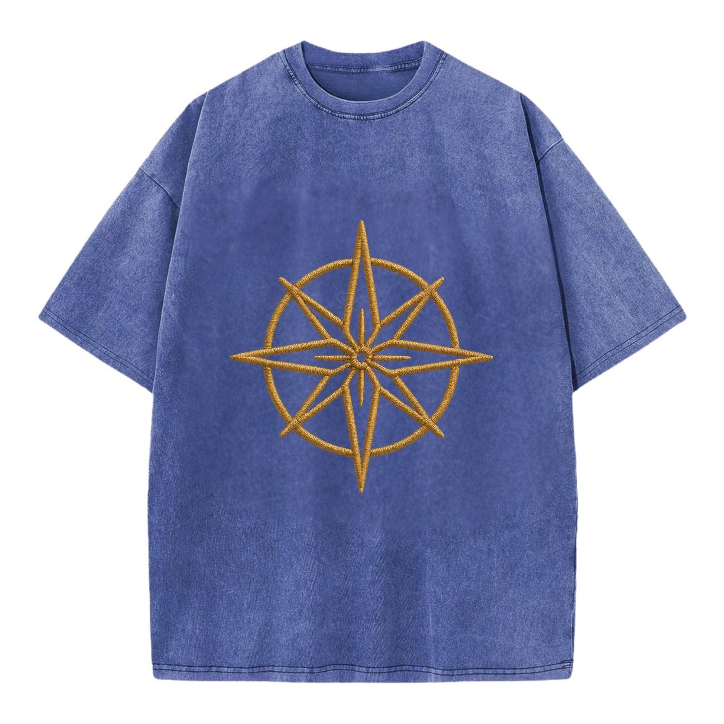 Compass Rose - Vintage T-shirt - Blue
