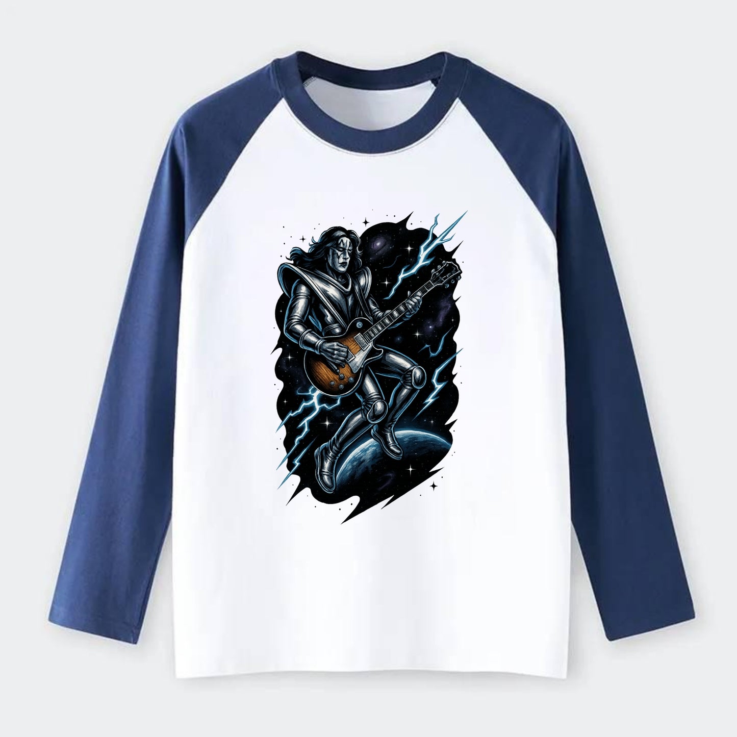 Ace in Zero Gravity - Raglan Long Sleeve T-Shirt - Blue