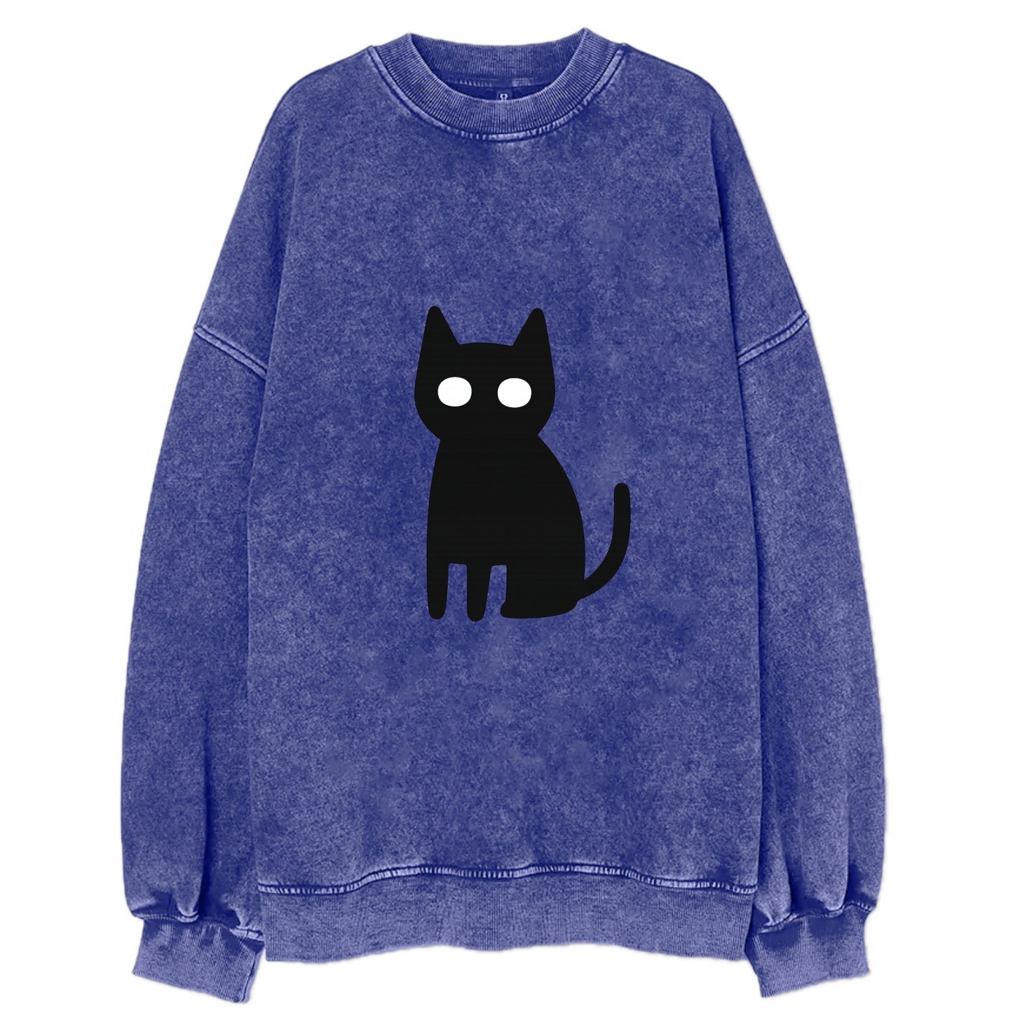 YOU MUST EMBRACE THE VOID | Black cat st - Vintage Sweatshirt - Blue
