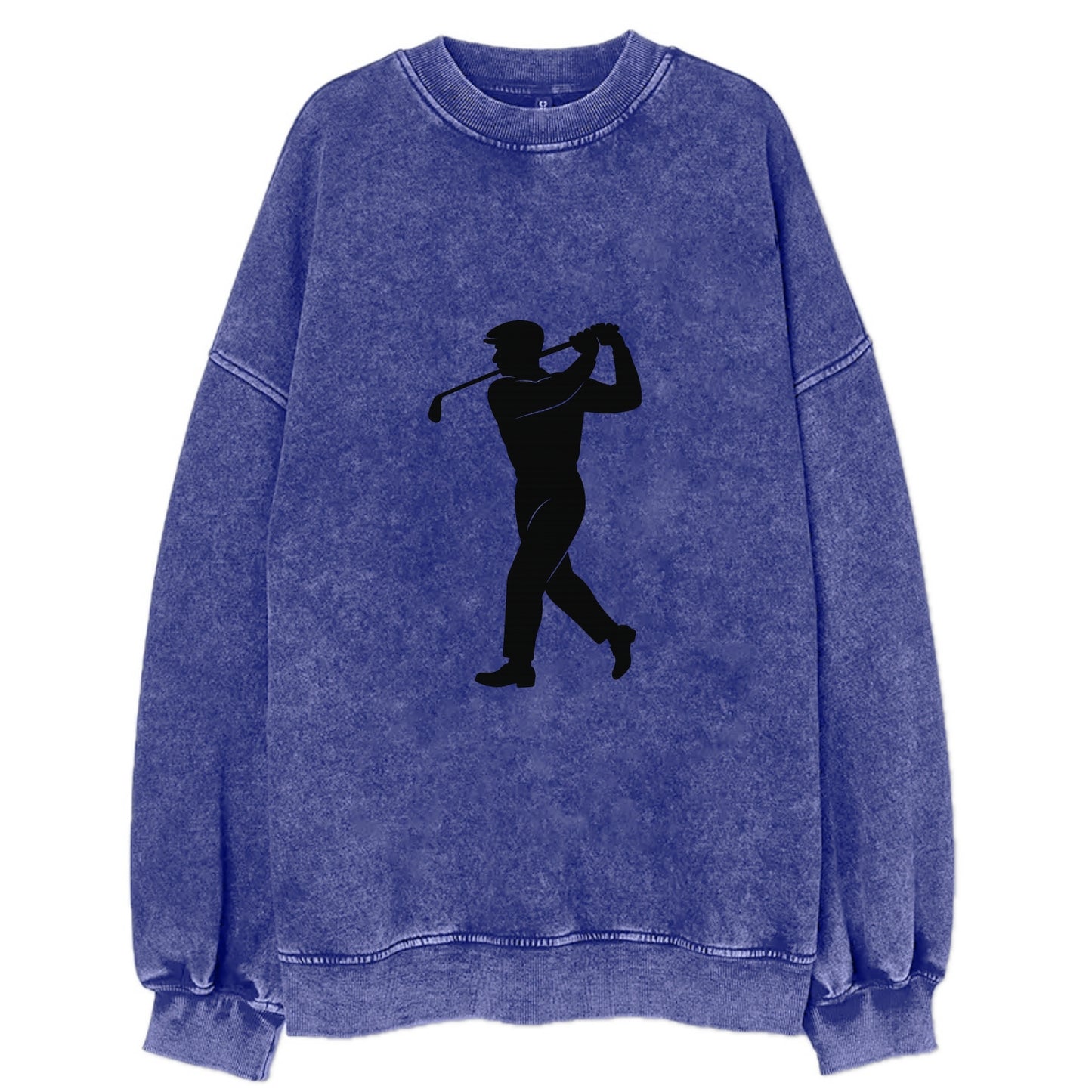 Golfer perfect swing follow-through - Vintage Sweatshirt - Blue