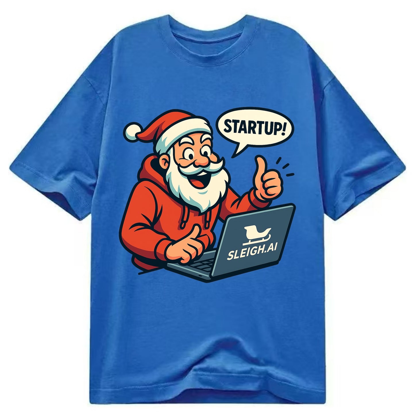 Santa Tech Startup CEO - Classic T-shirt - Blue