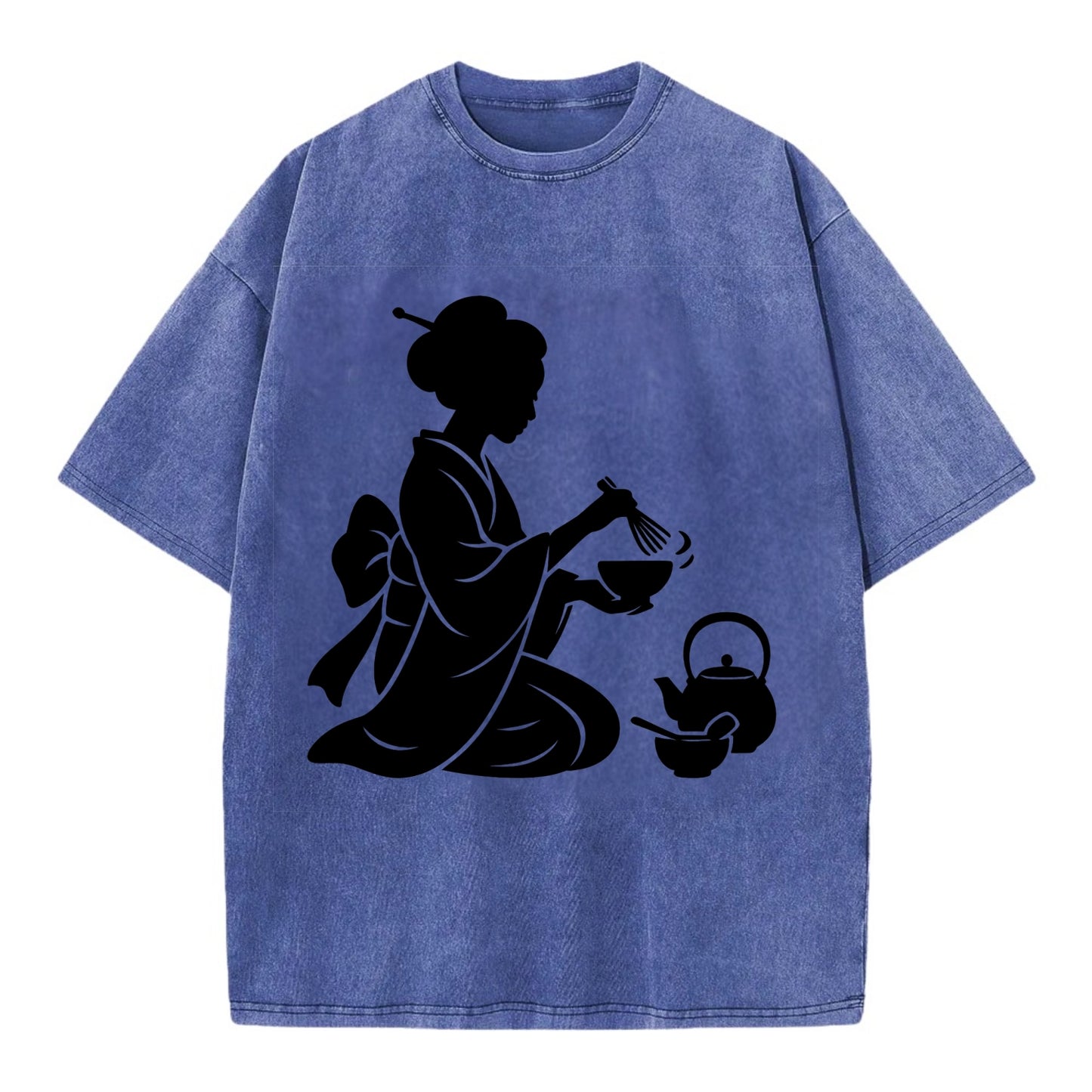 Geisha traditional tea ceremony - Vintage T-shirt - Blue