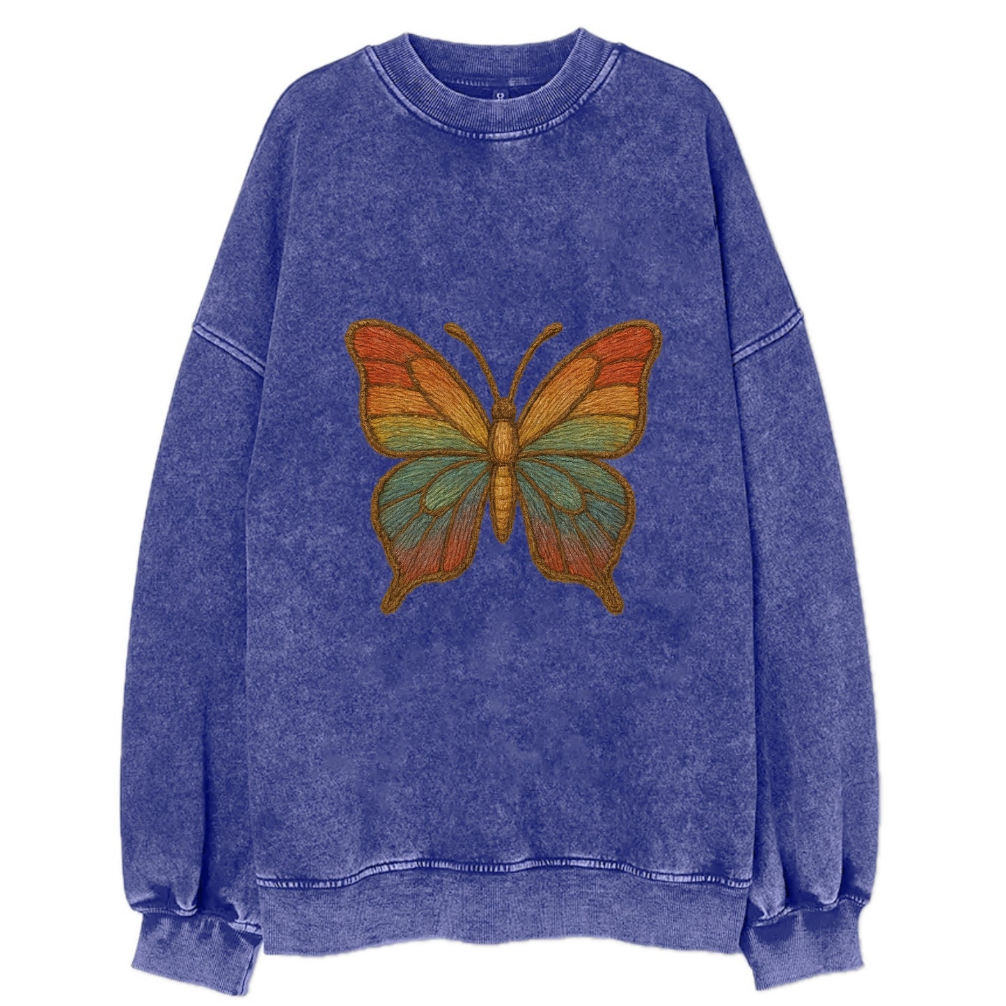 Butterfly Transformation - Vintage Sweatshirt - Blue