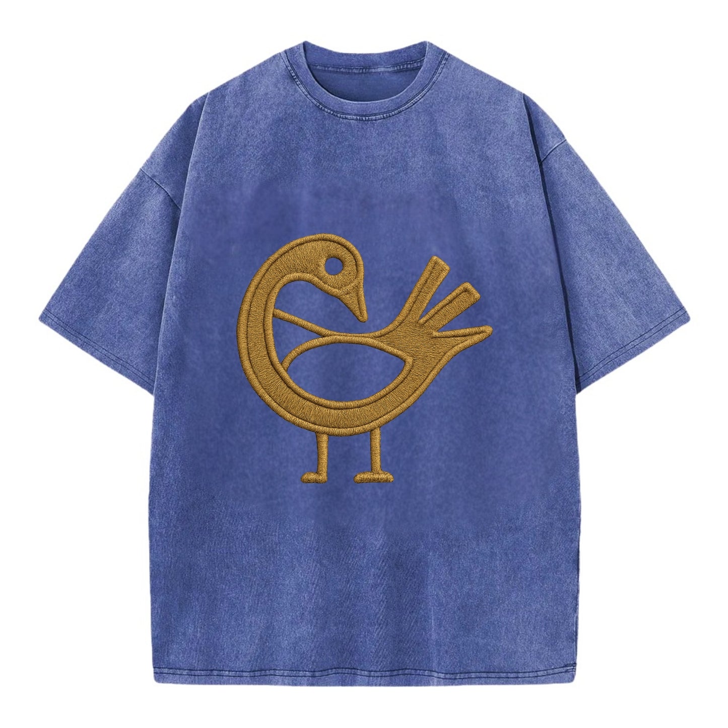 Adinkra Sankofa - Vintage T-shirt - Blue