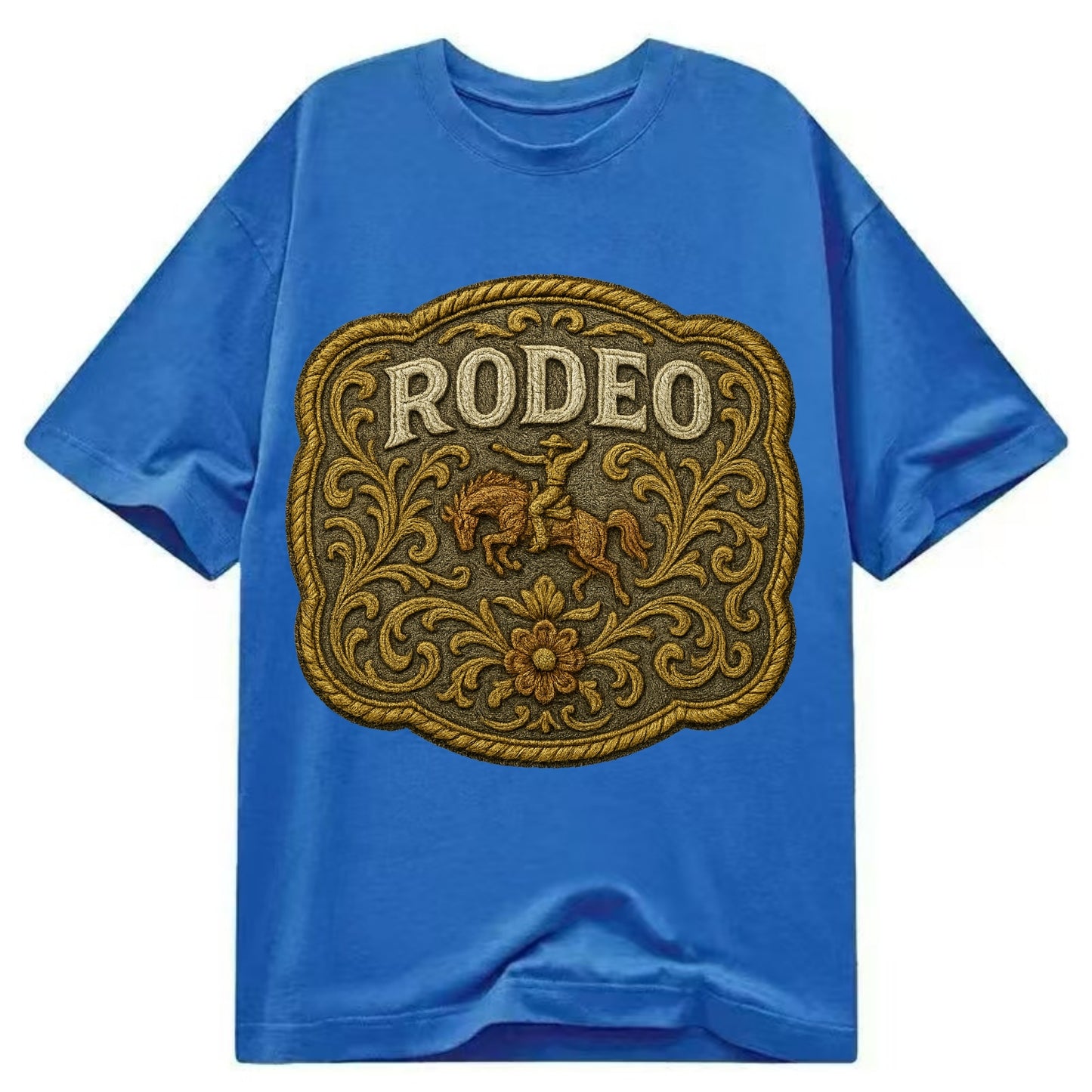 Rodeo Buckle - Classic T-shirt - Blue
