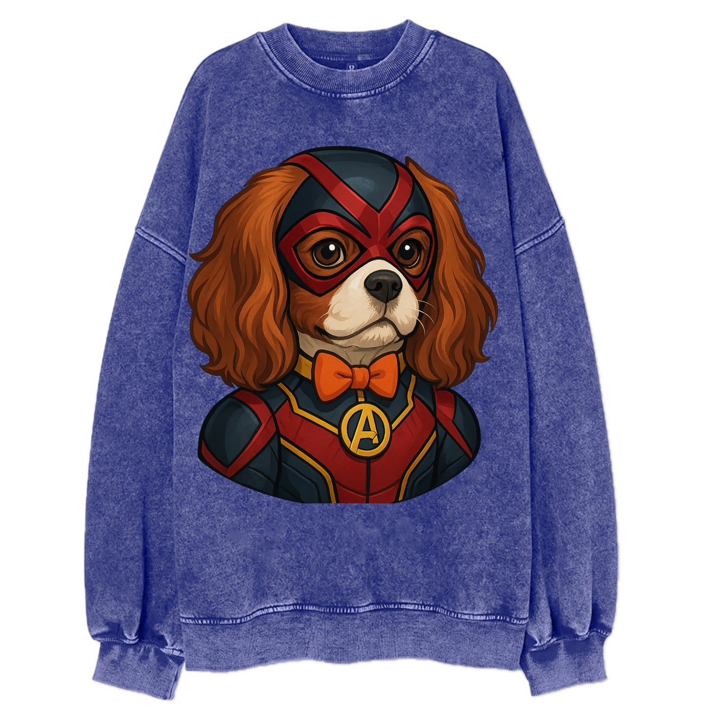 Cavalier King Charles Friendly Hero - V Vintage Sweatshirt - Blue