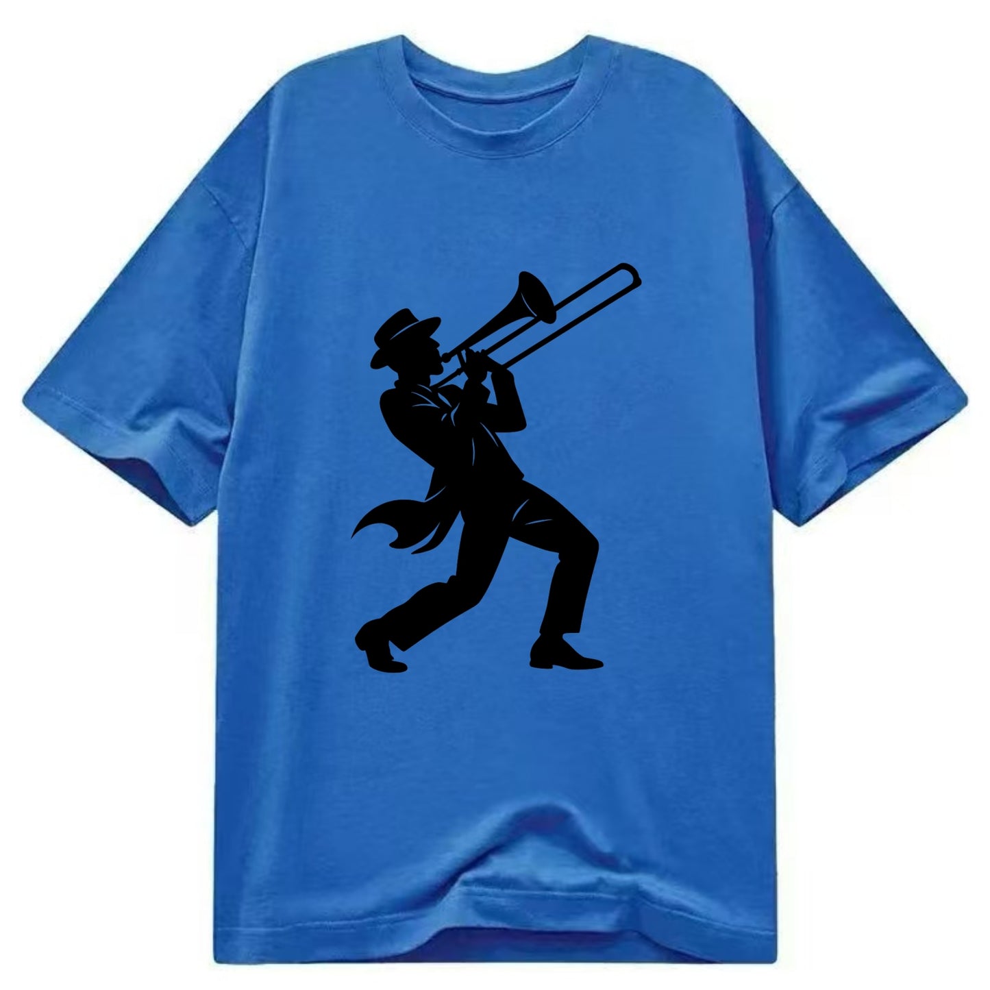 Trombone player jazz improvisation - Classic T-shirt - Blue