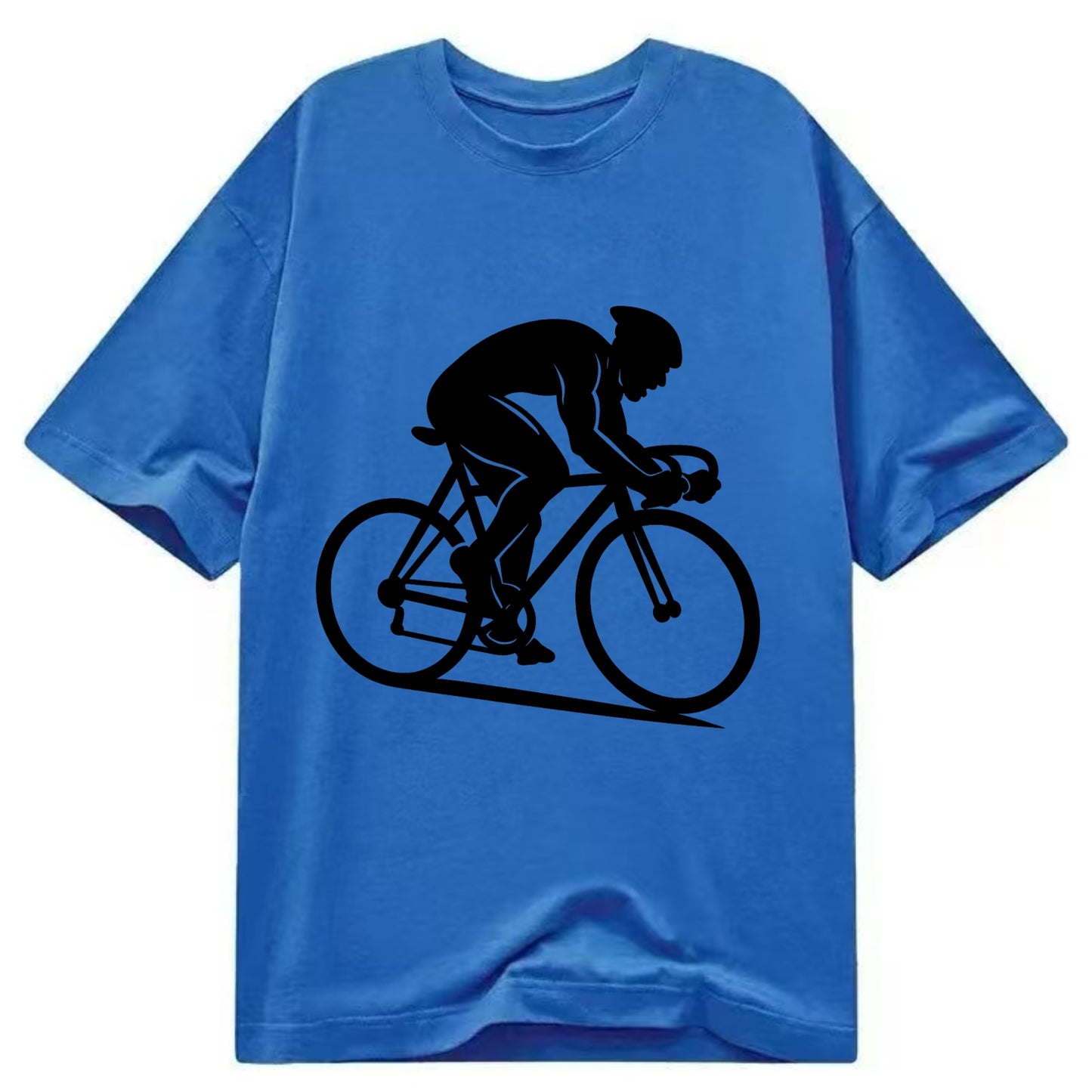 Sprint cyclist racing stance - Classic T-shirt - Blue