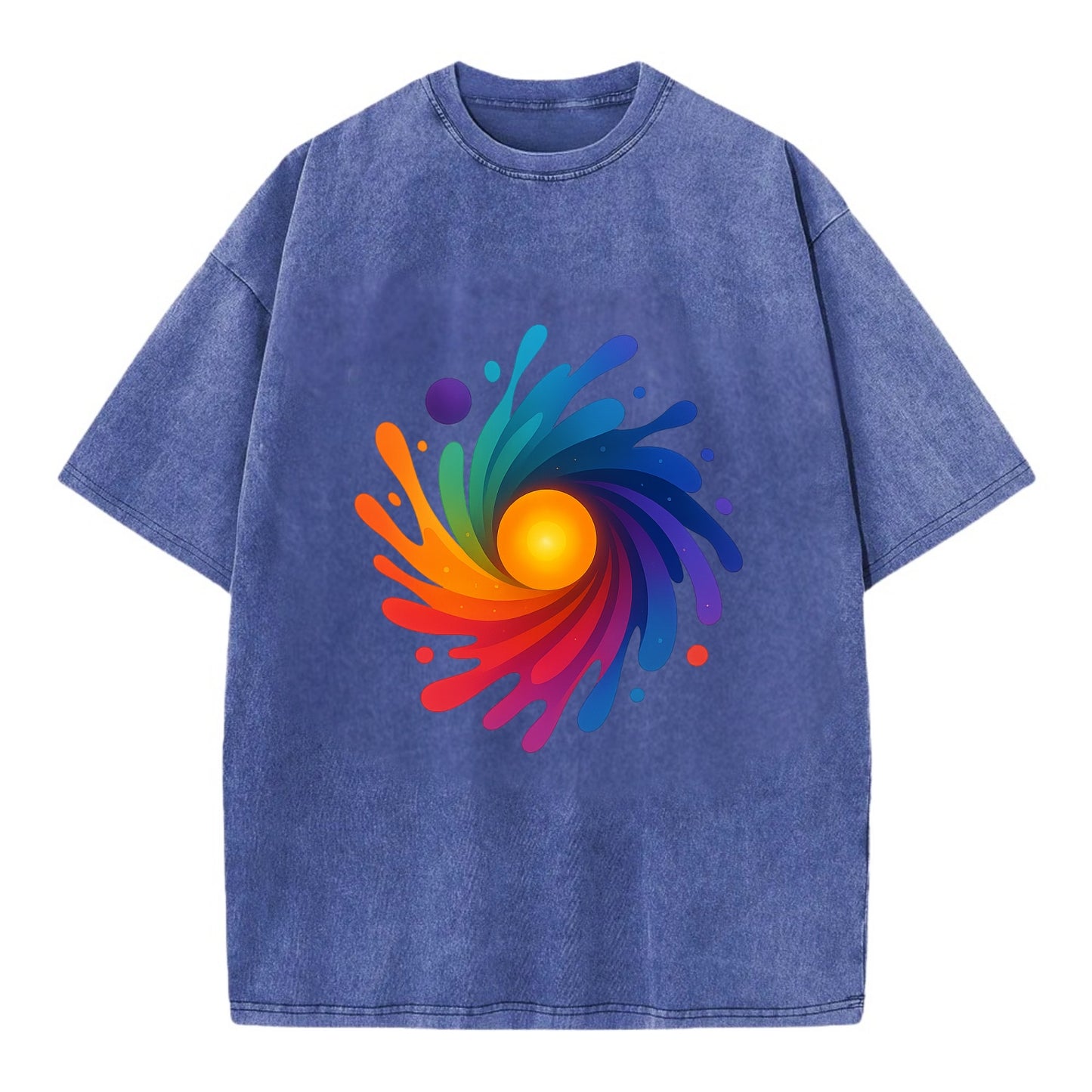 Big Bang Palette - Explosion of paint co - Vintage T-shirt - Blue