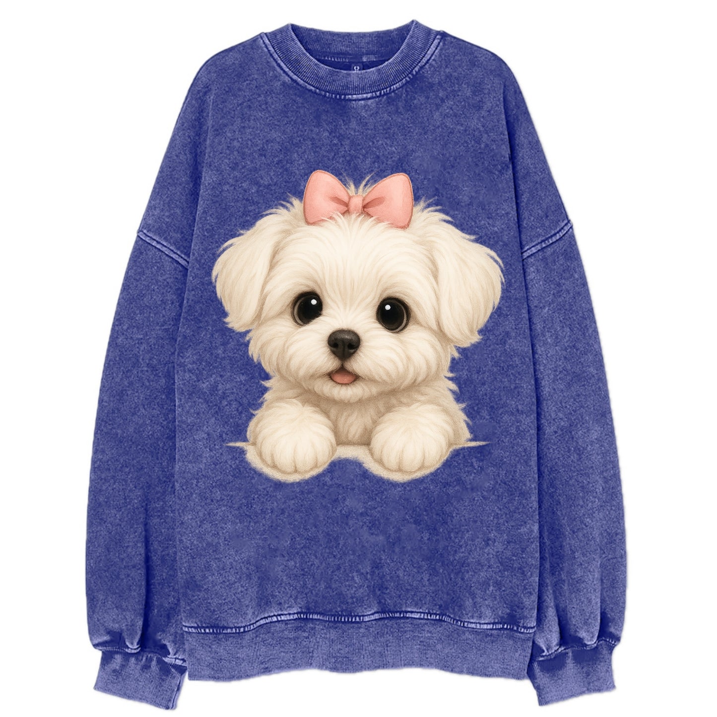 Maltese - Vintage Sweatshirt - Blue