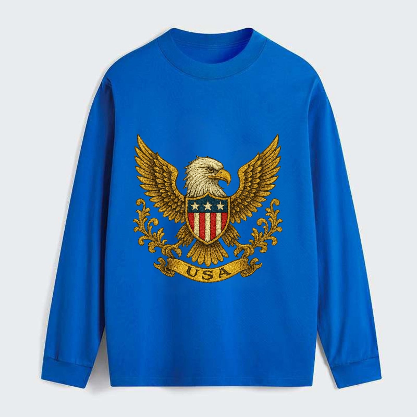 Usa Heritage Eagle 2 - Classic Long Sleeve Shirt - Blue