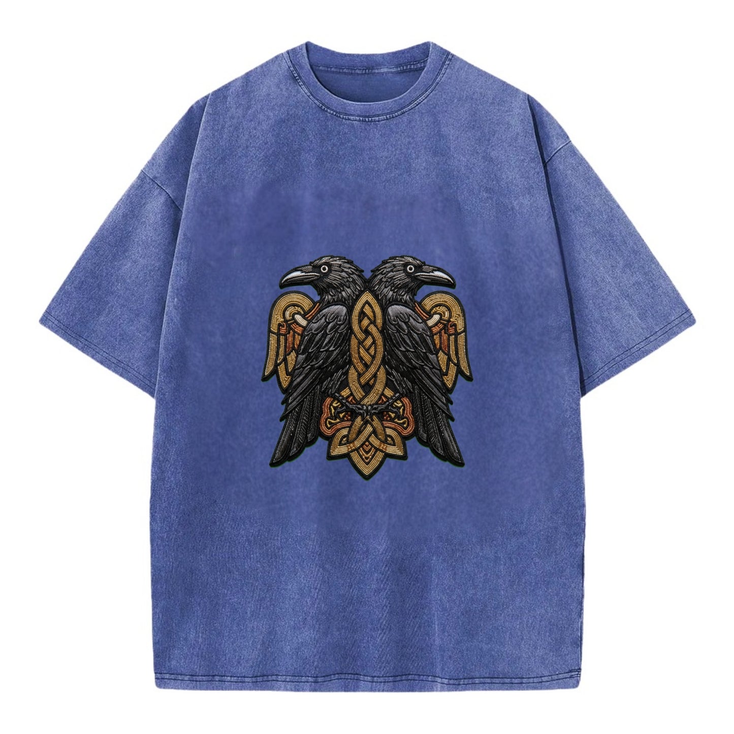 Odin's Ravens - Vintage T-shirt - Blue