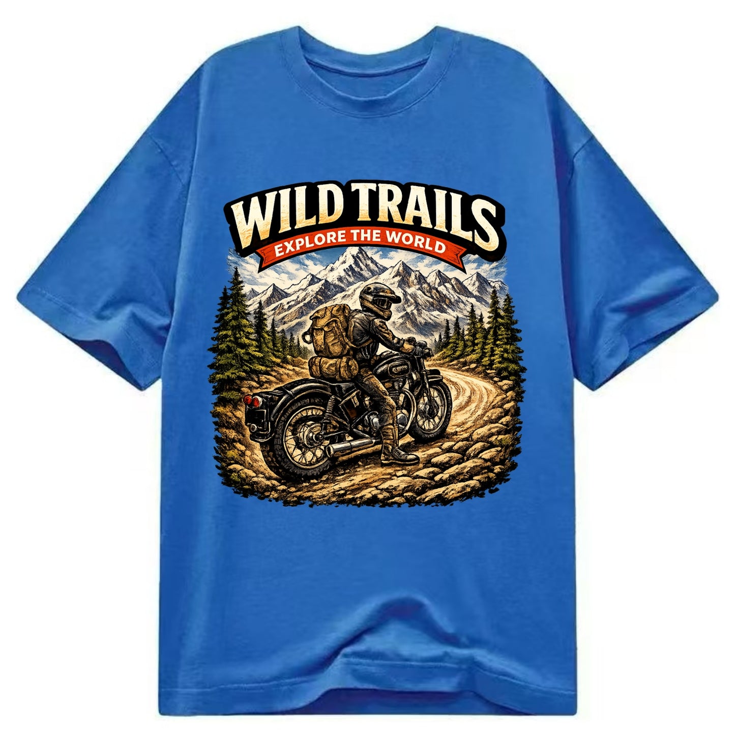 Wild Trails Explorer - Classic T-shirt - Blue