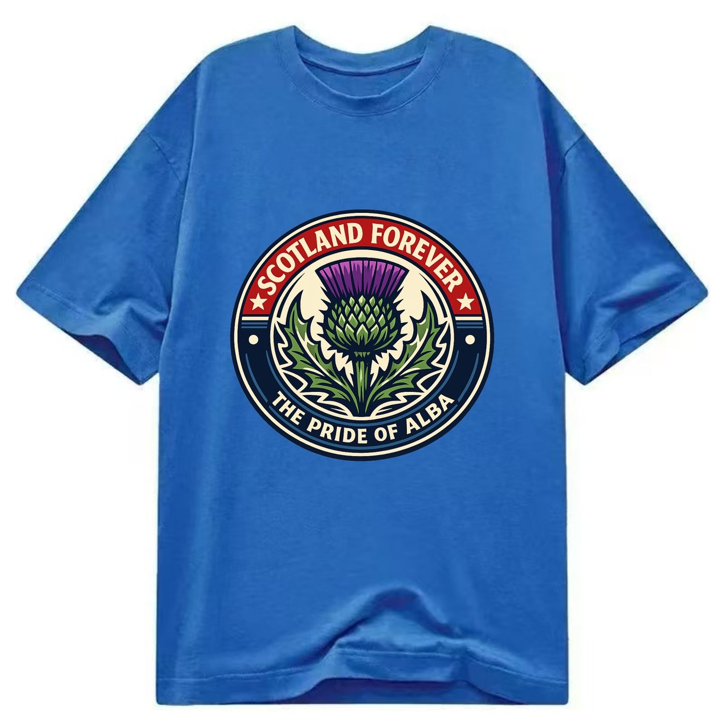 Highland Heritage Emblem - Classic T-shirt - Blue