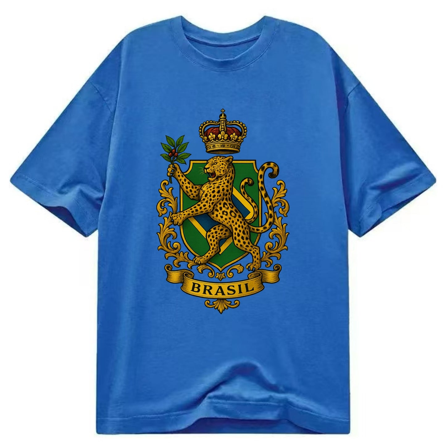 Brazil Jaguar Emblem - Classic T-shirt - Blue