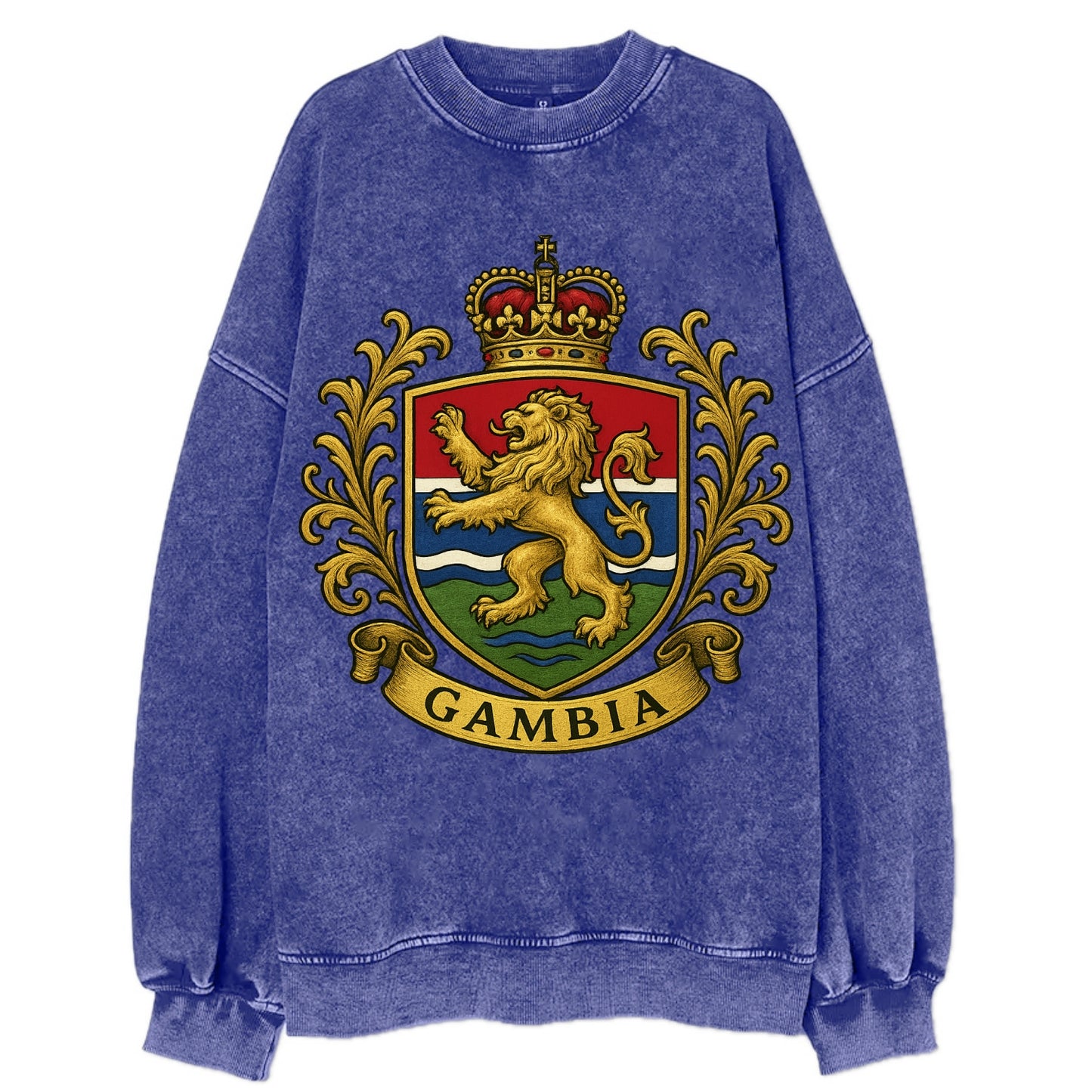 Gambia Heritage Badge - Vintage Sweatshirt - Blue