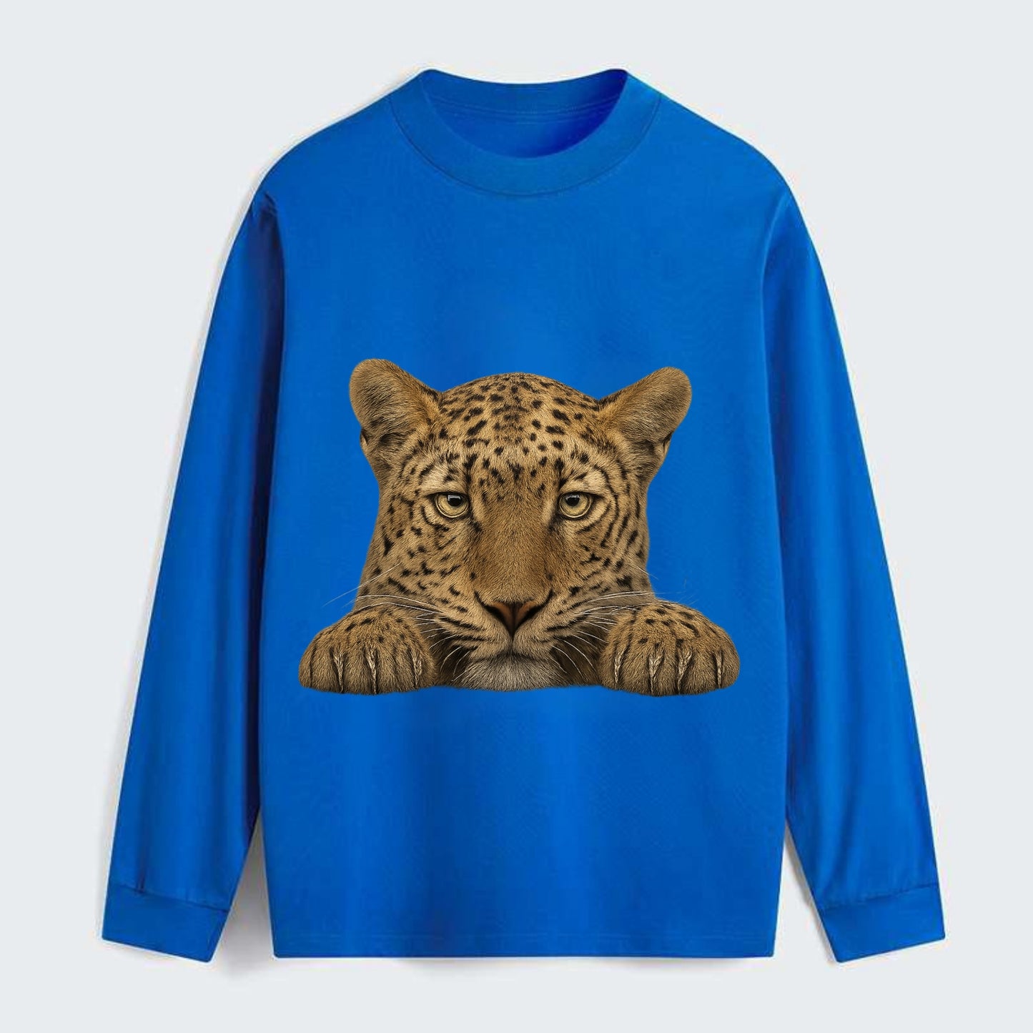Leopard - Classic Long Sleeve Shirt - Blue