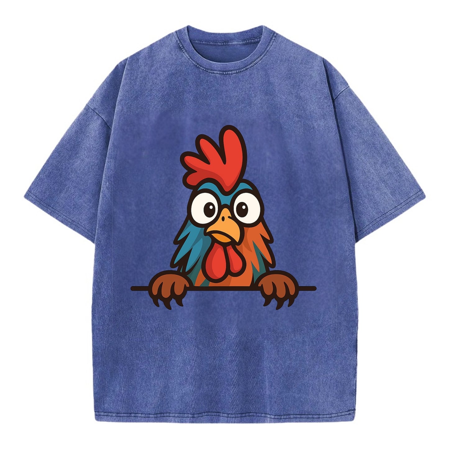 Rooster - Vintage T-shirt - Blue