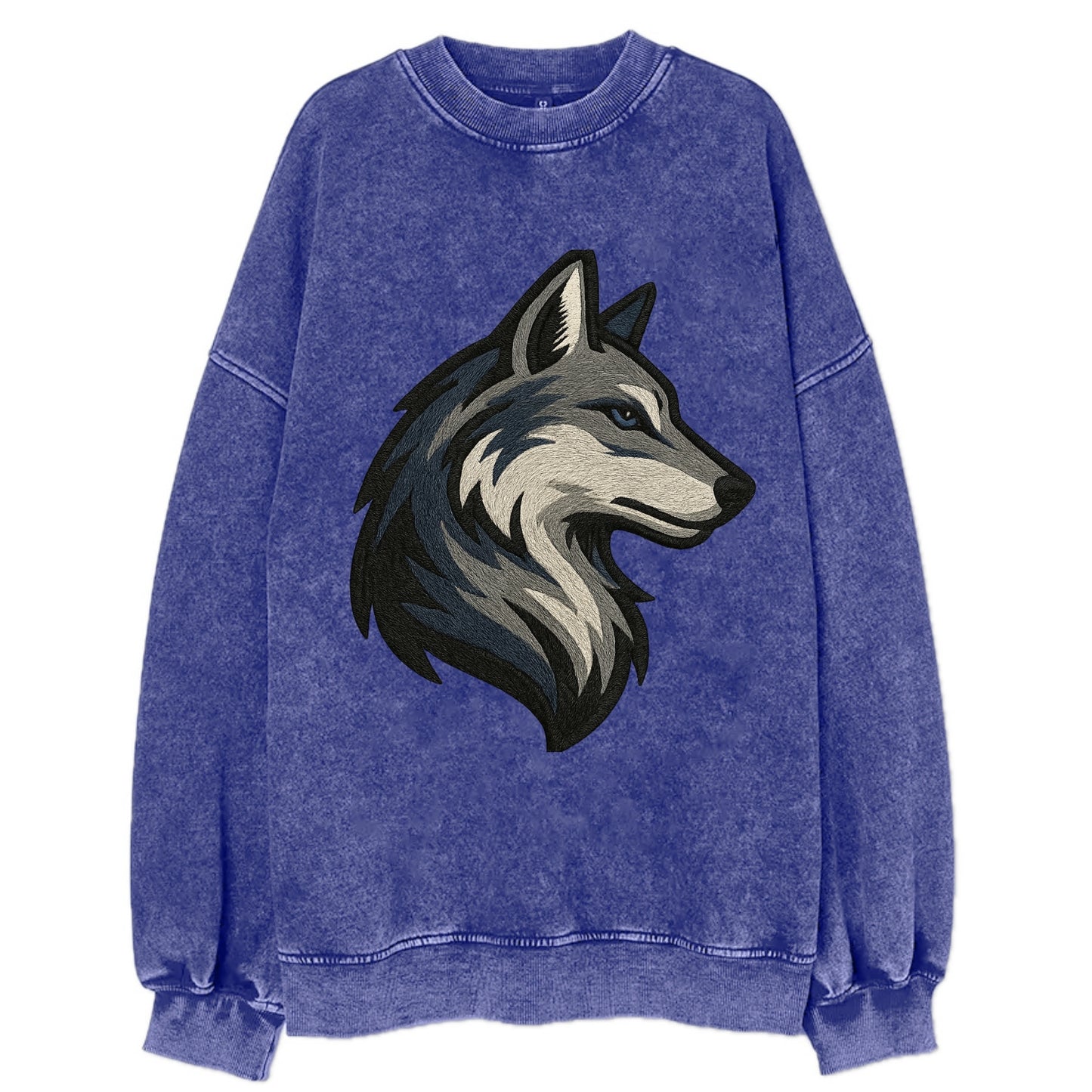 Lone Wolf Wanderer - Vintage Sweatshirt - Blue