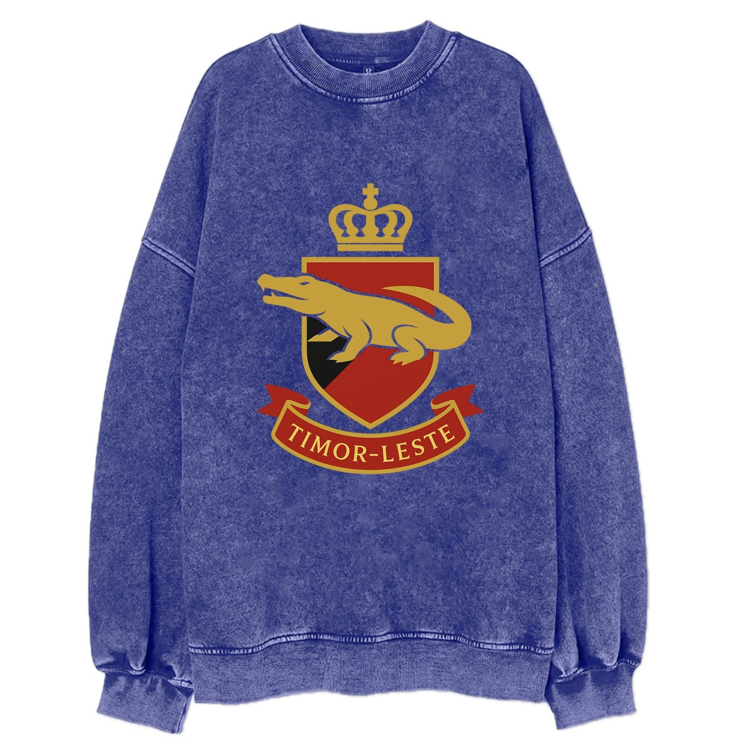 Timor-Leste Royal Logo - Vintage Sweatshirt - Blue