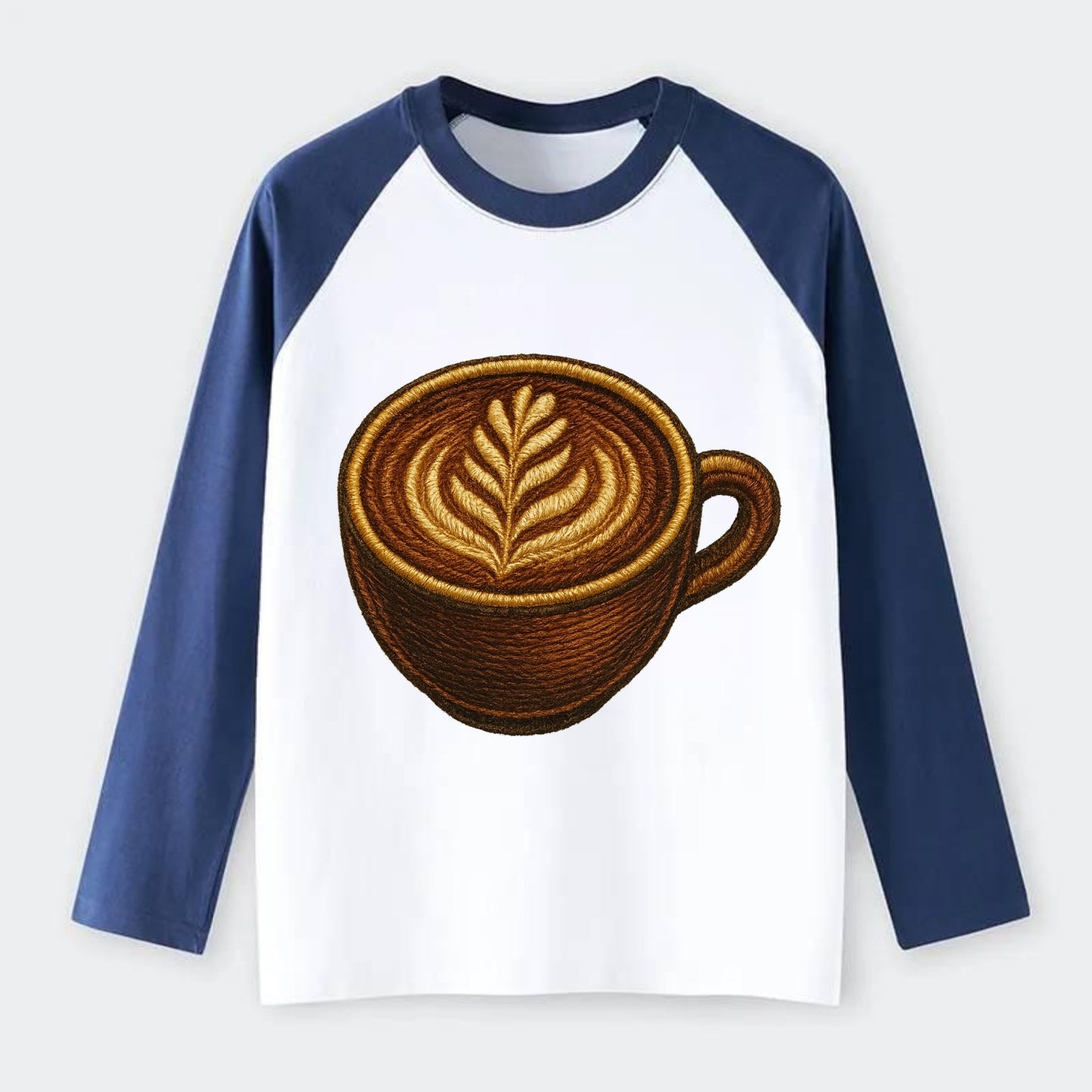Latte Art - Raglan Long Sleeve T-Shirt - Blue