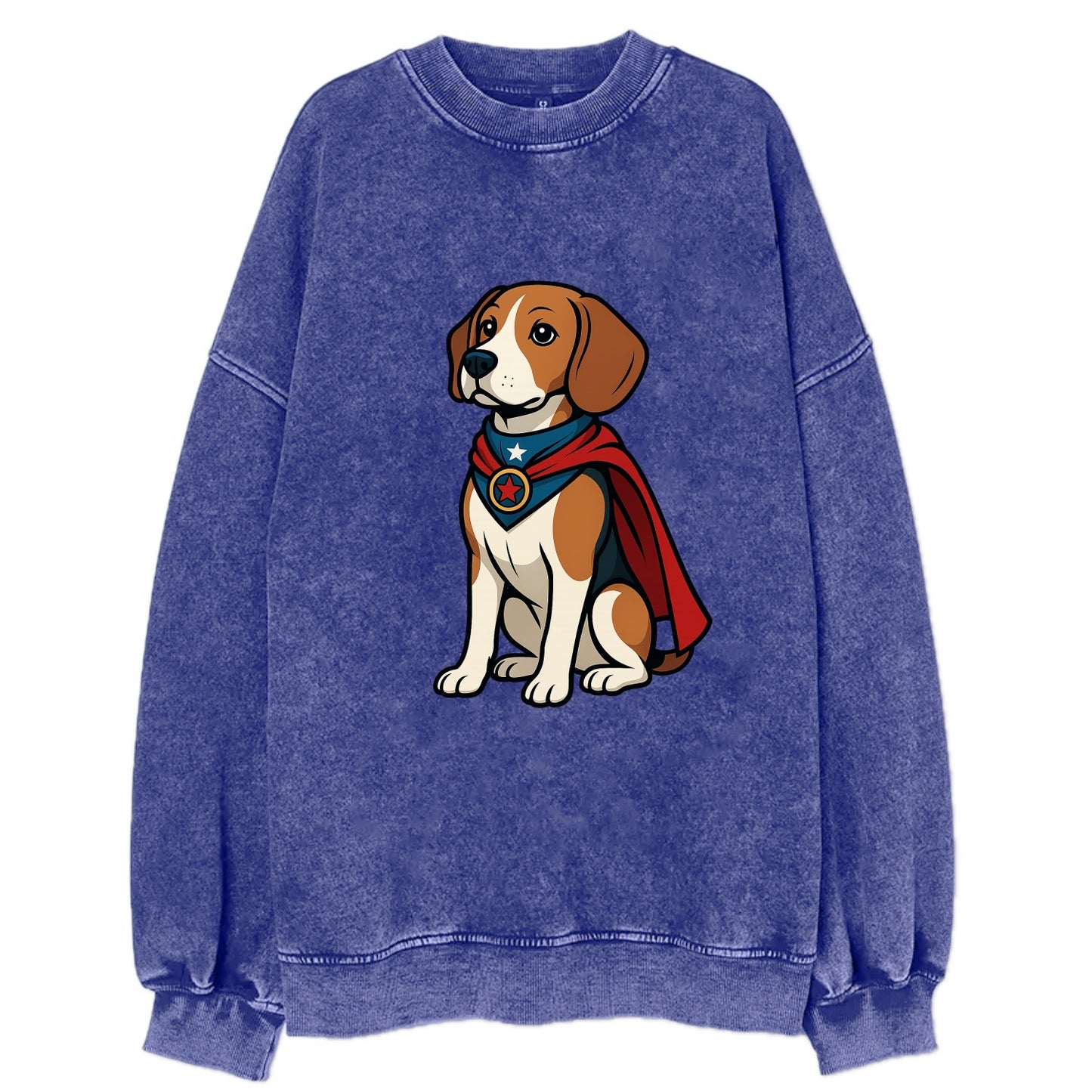 Beagle Patriotic Hero - Vintage Sweatshirt - Blue