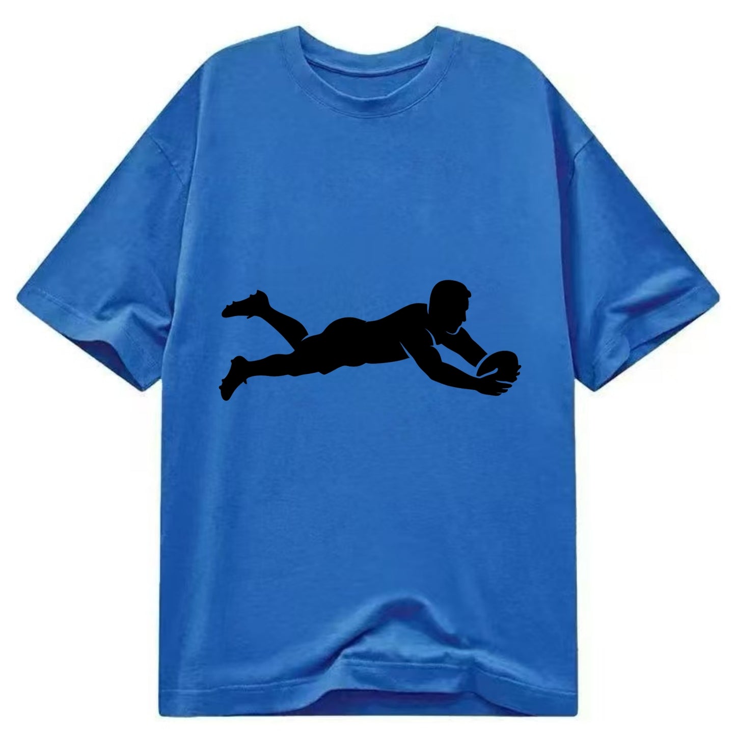 Rugby player diving for try - Classic T-shirt - Blue