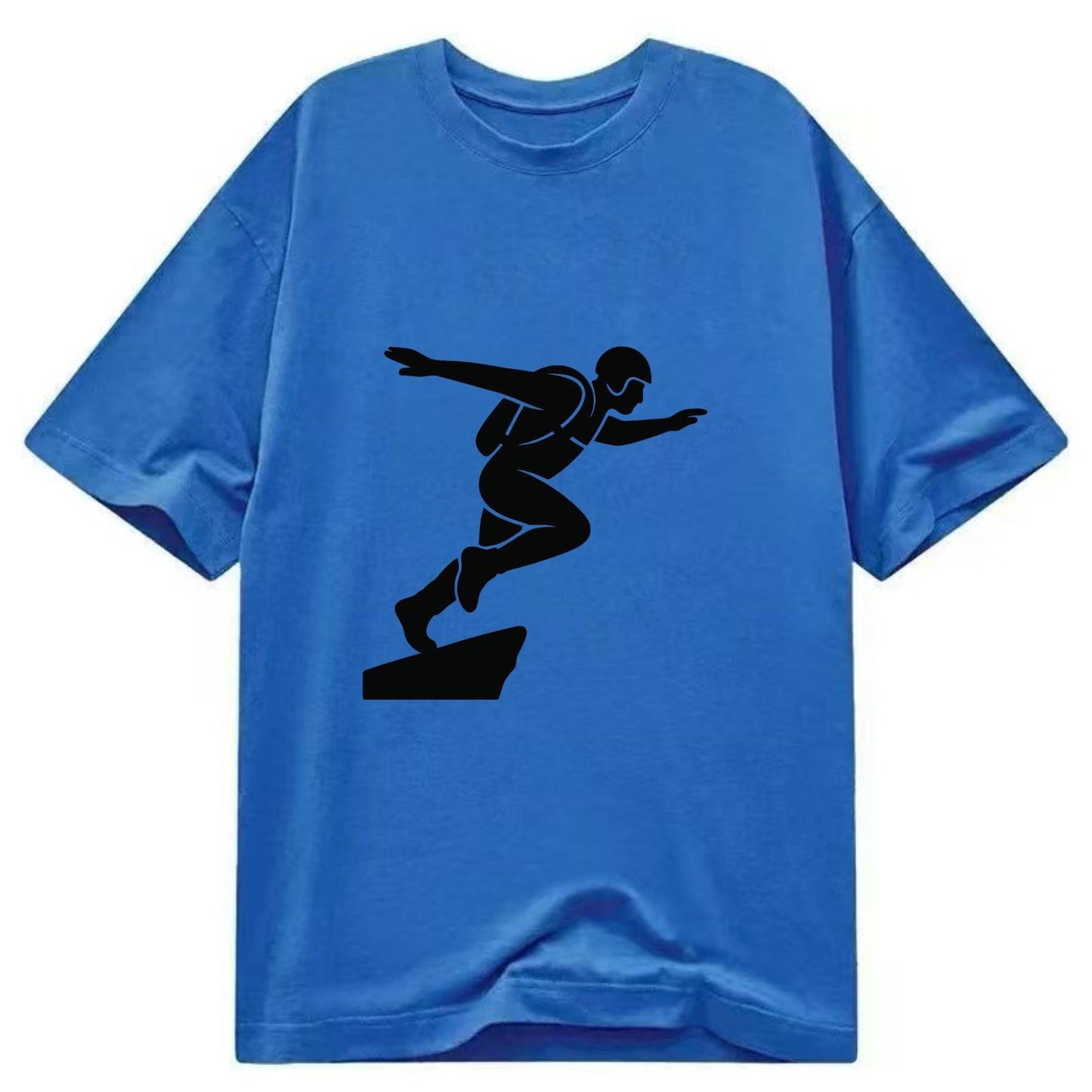 Base jumper launching off - Classic T-shirt - Blue
