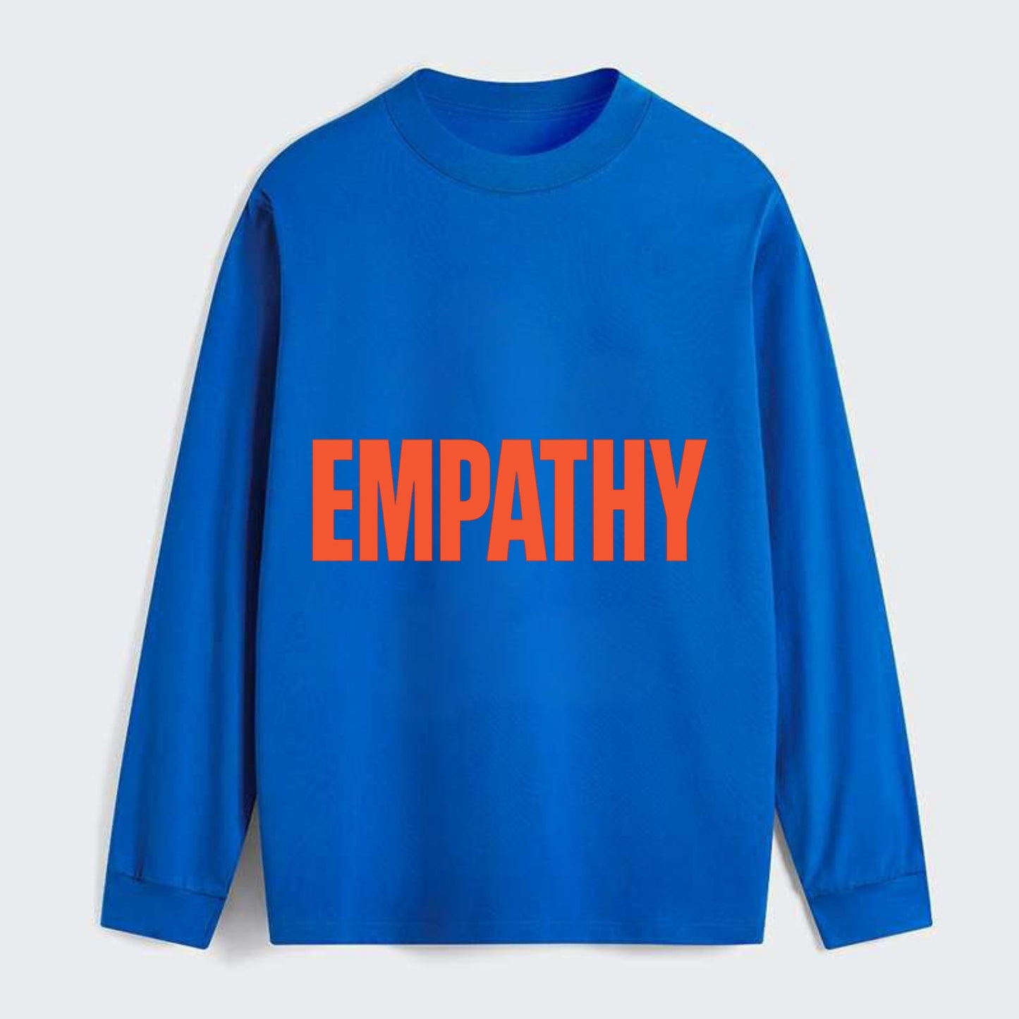 Bold typography design - "EMPATHY" - understanding others, emotional - Classic Long Sleeve Shirt - Blue
