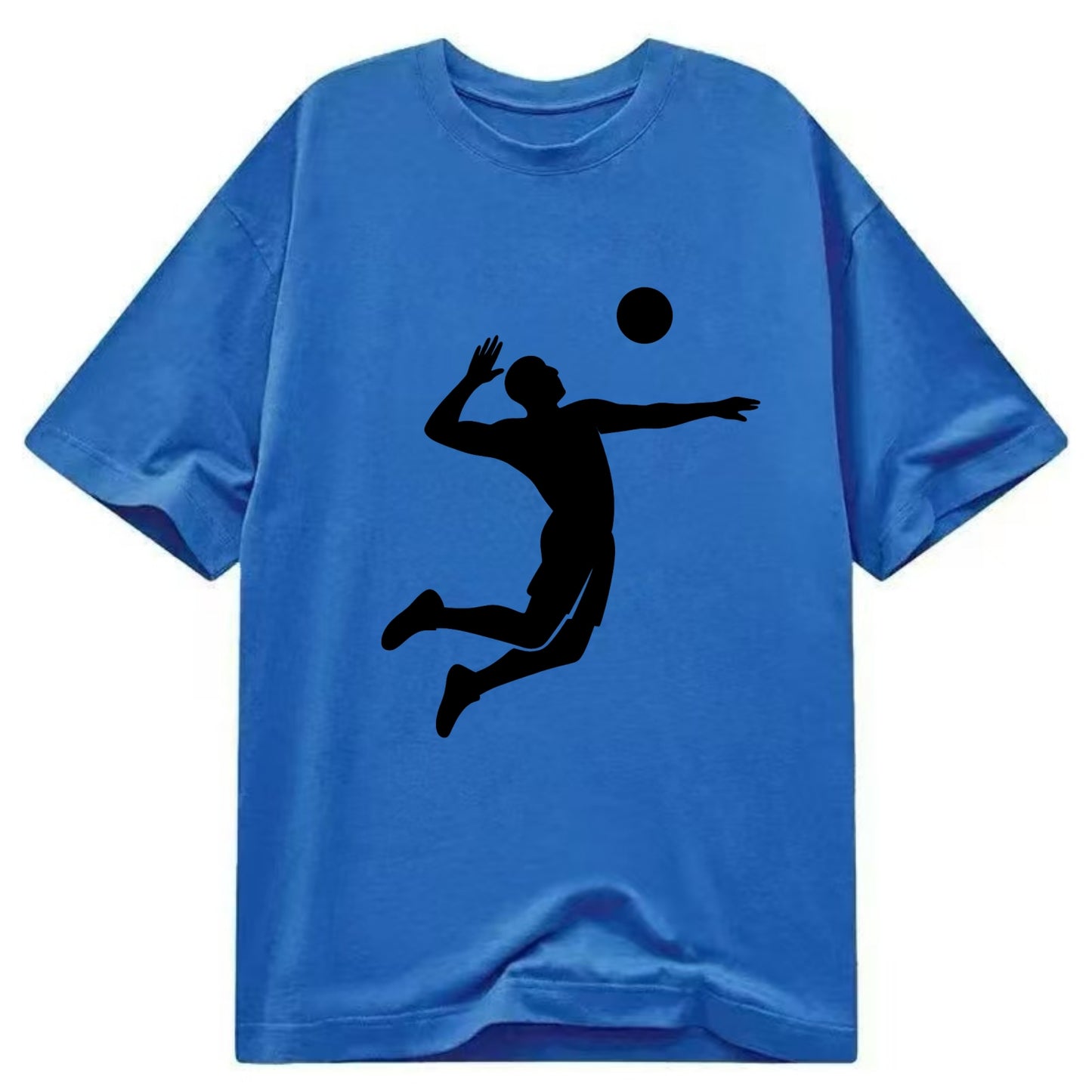 Volleyball player spiking ball - Classic T-shirt - Blue