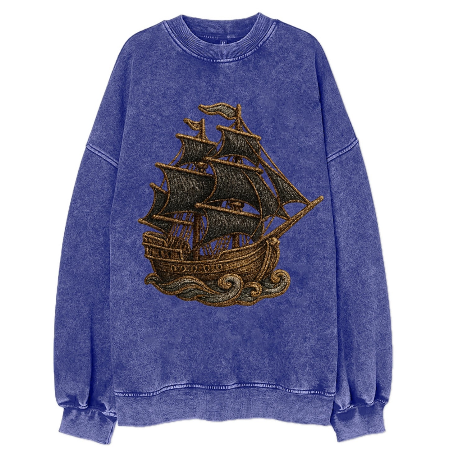Pirate Ship - Vintage Sweatshirt - Blue