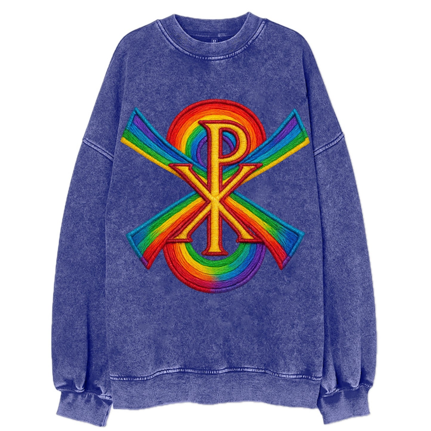 Chi Rho - Vintage Sweatshirt - Blue