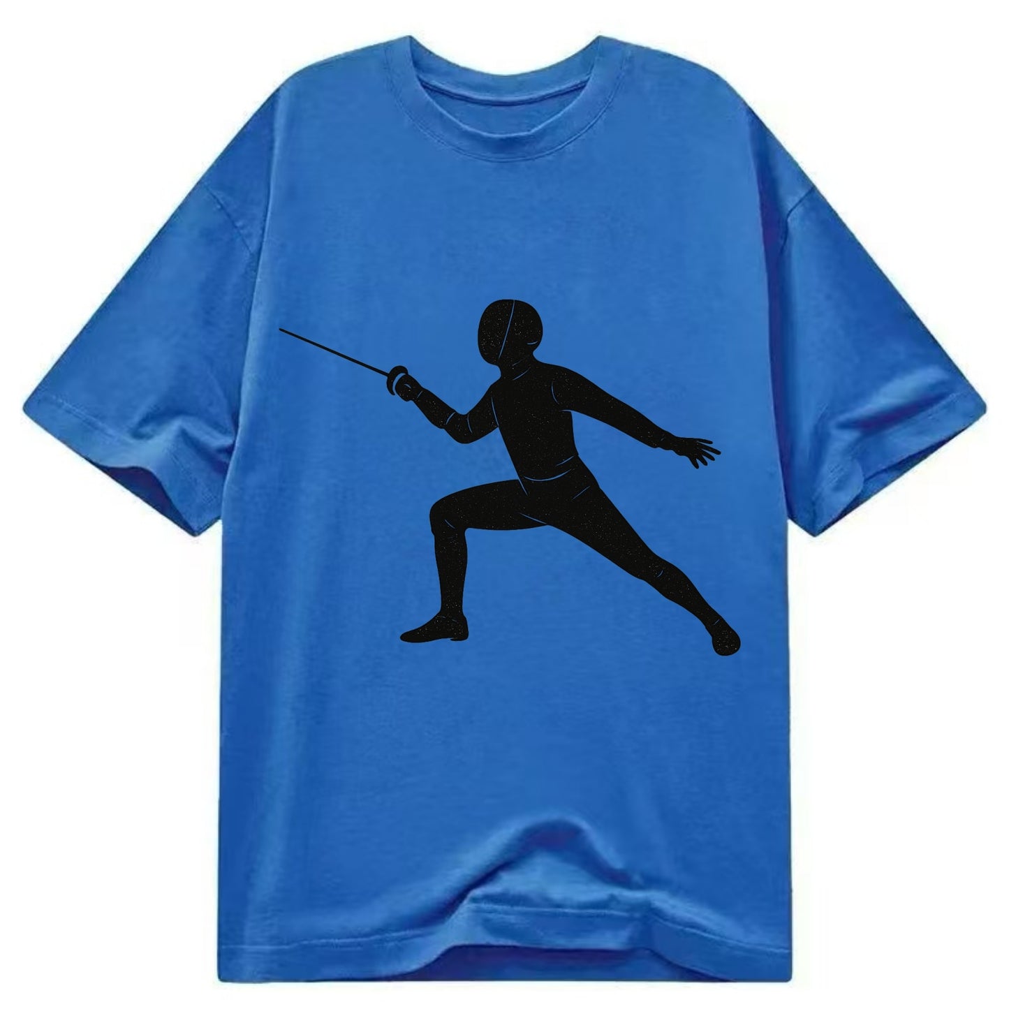 Fencer in lunge position - Classic T-shirt - Blue