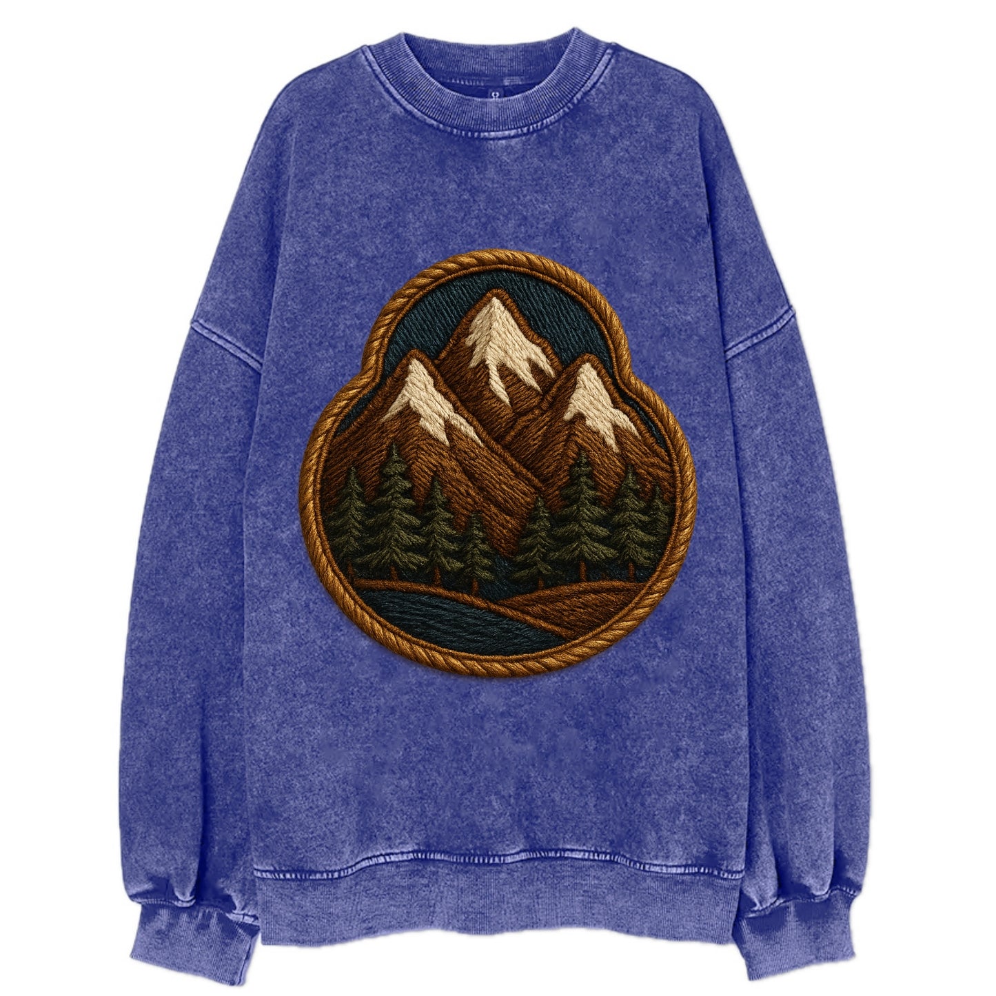 Mountain Range - Vintage Sweatshirt - Blue