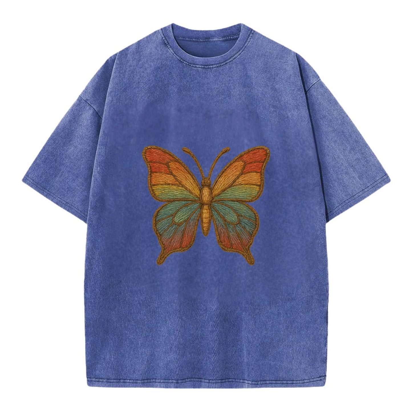 Butterfly Transformation - Vintage T-shirt - Blue