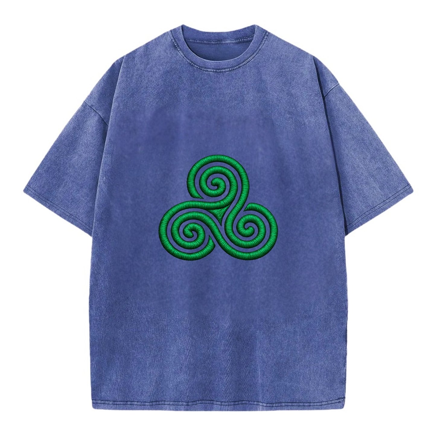 Triple Spiral - Vintage T-shirt - Blue