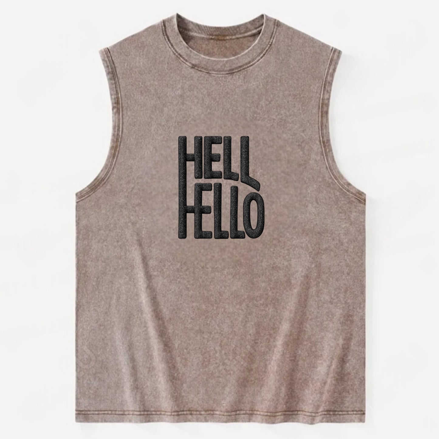 HELL;HELLO BEAUTIFUL Floral Print Hat - Vintage Washed Tank - Brown