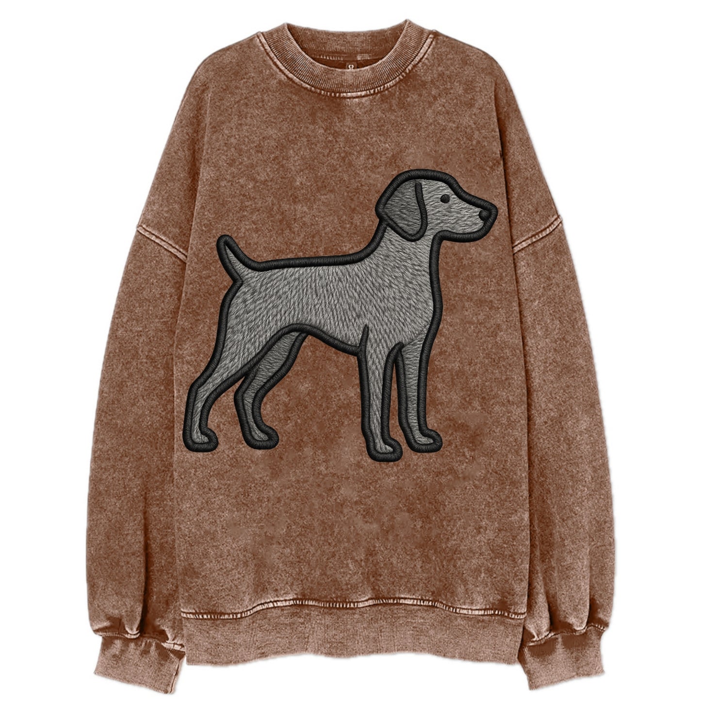 Weimaraner - Trendy gray ghost design wi - Vintage Sweatshirt - Brown