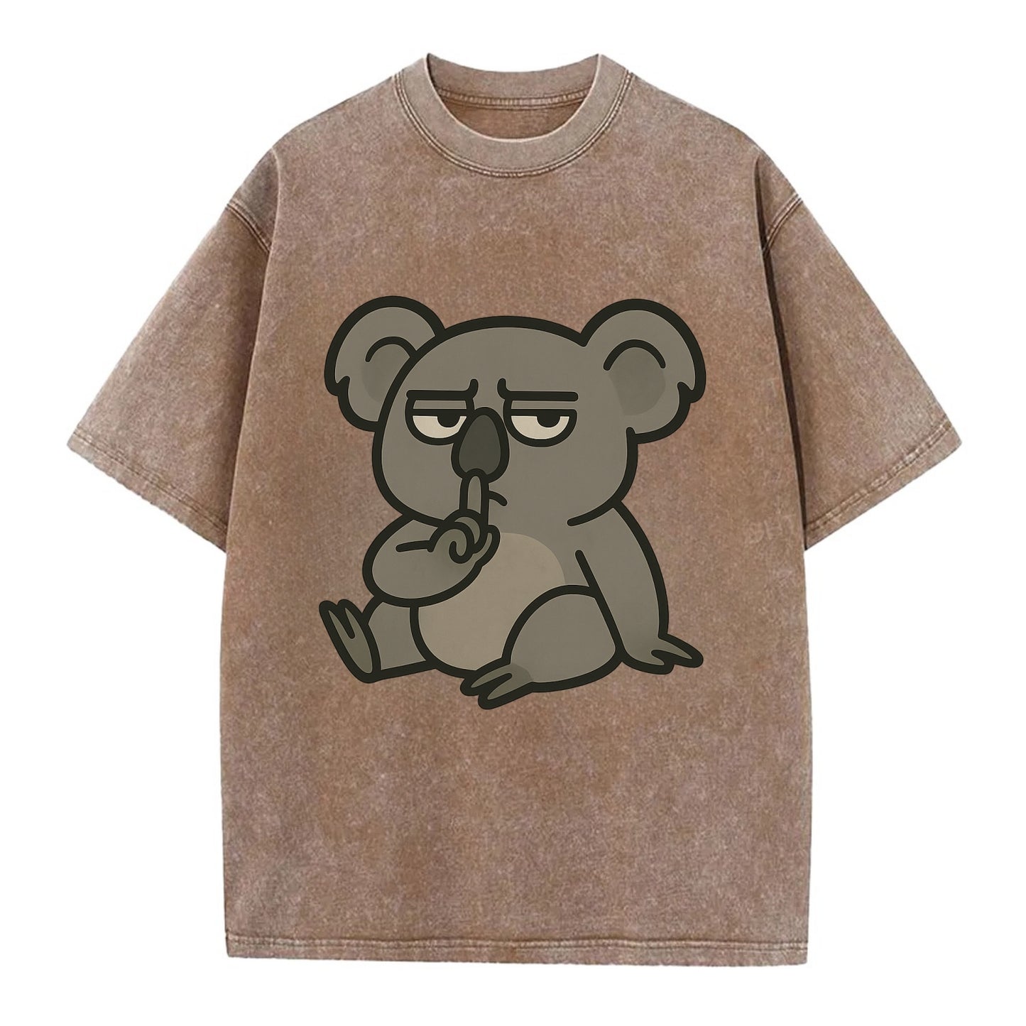 The Koala Judging - Vintage T-shirt - Brown