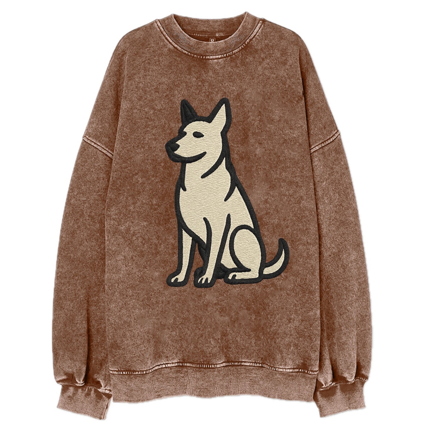 German Sheprador - German Shepherd Lab m Vintage Sweatshirt - Brown
