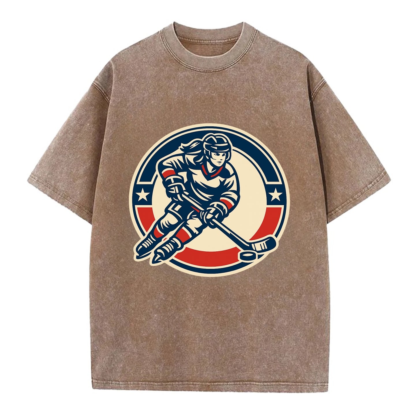 Fearless Ice Warrior - Vintage T-shirt - Brown