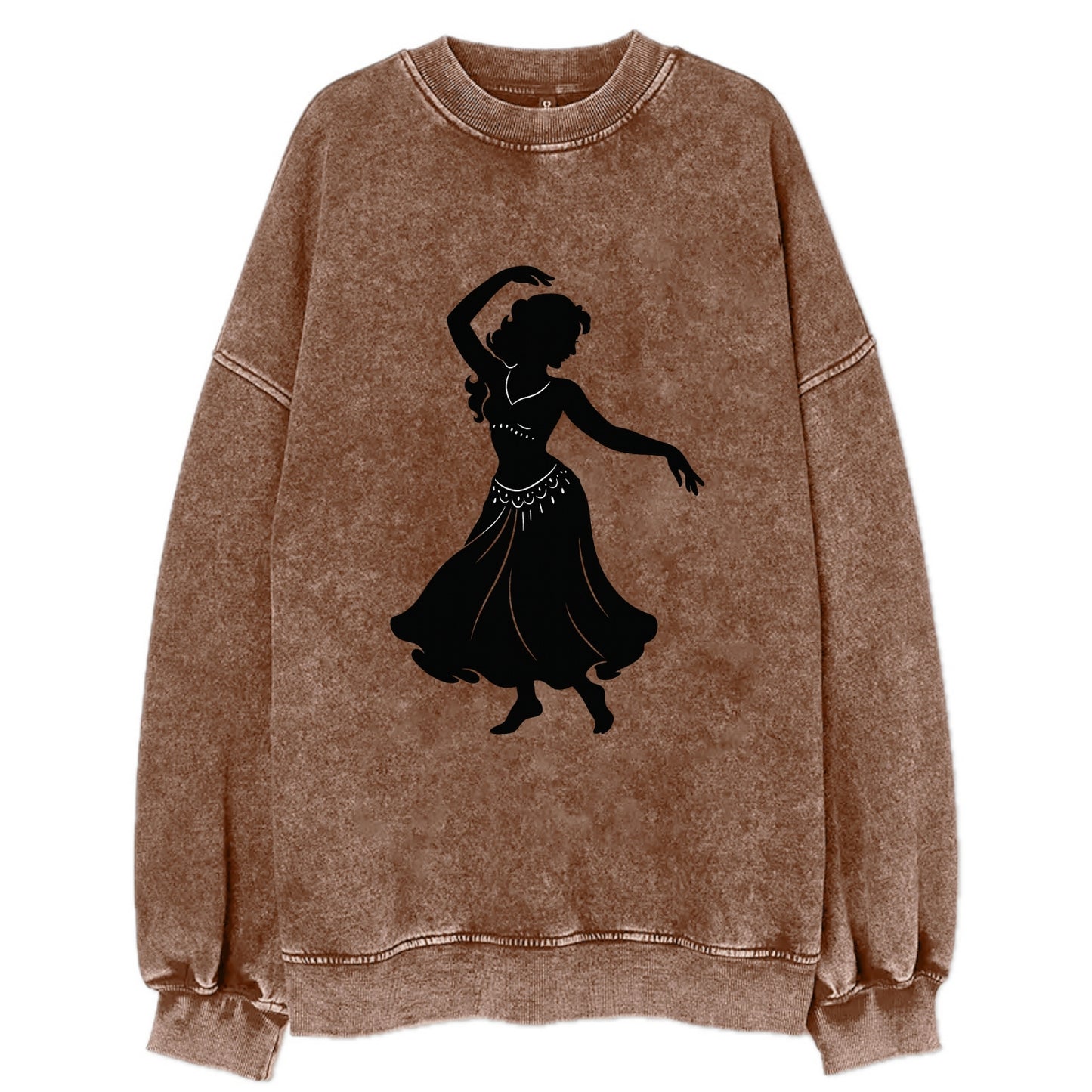 Belly dancer graceful gesture - Vintage Sweatshirt - Brown