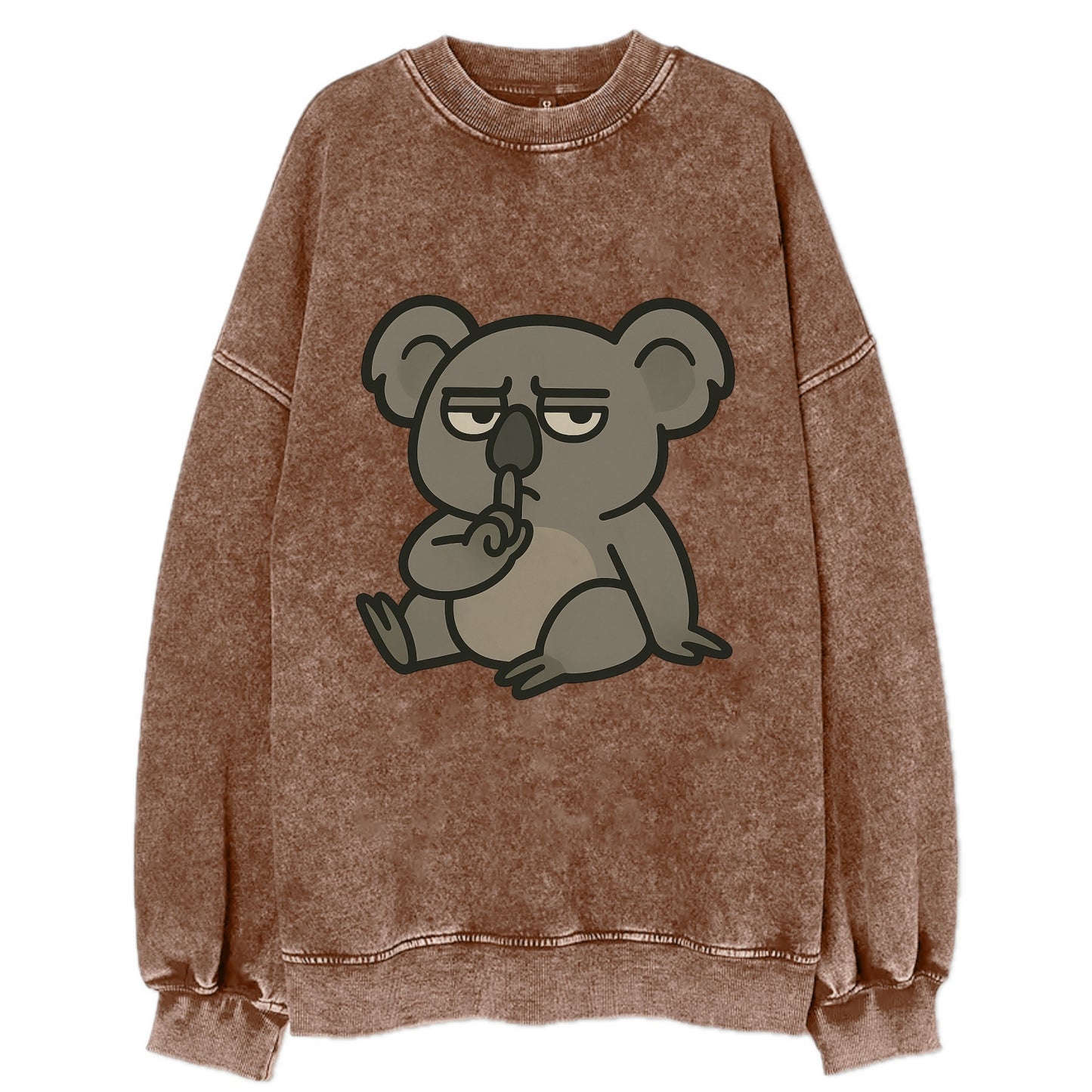 The Koala Judging - Vintage Sweatshirt - Brown